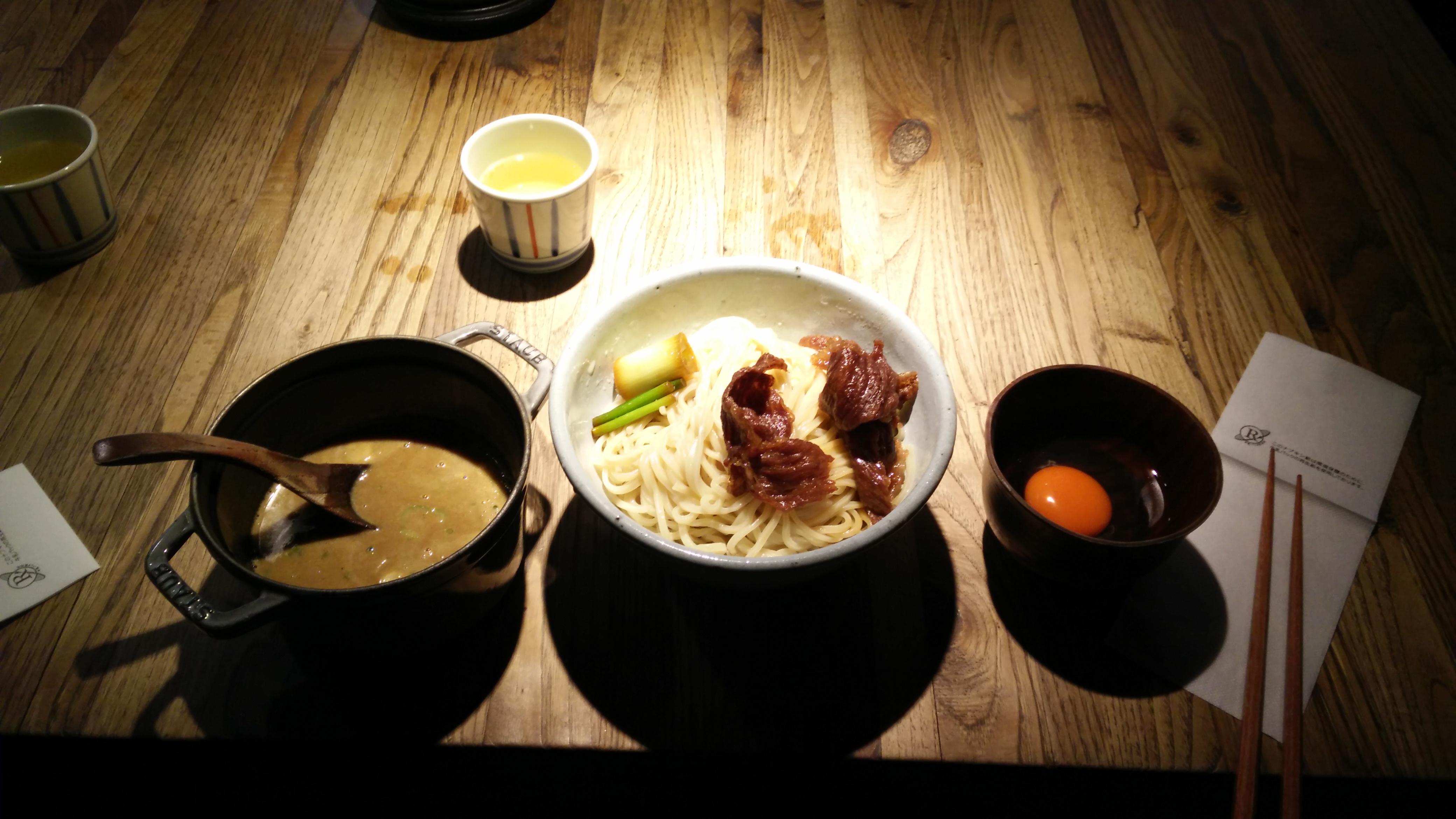 A bowl of dipping ramen from Wajōryōmen Sugari in Kyoto. Best ramen I