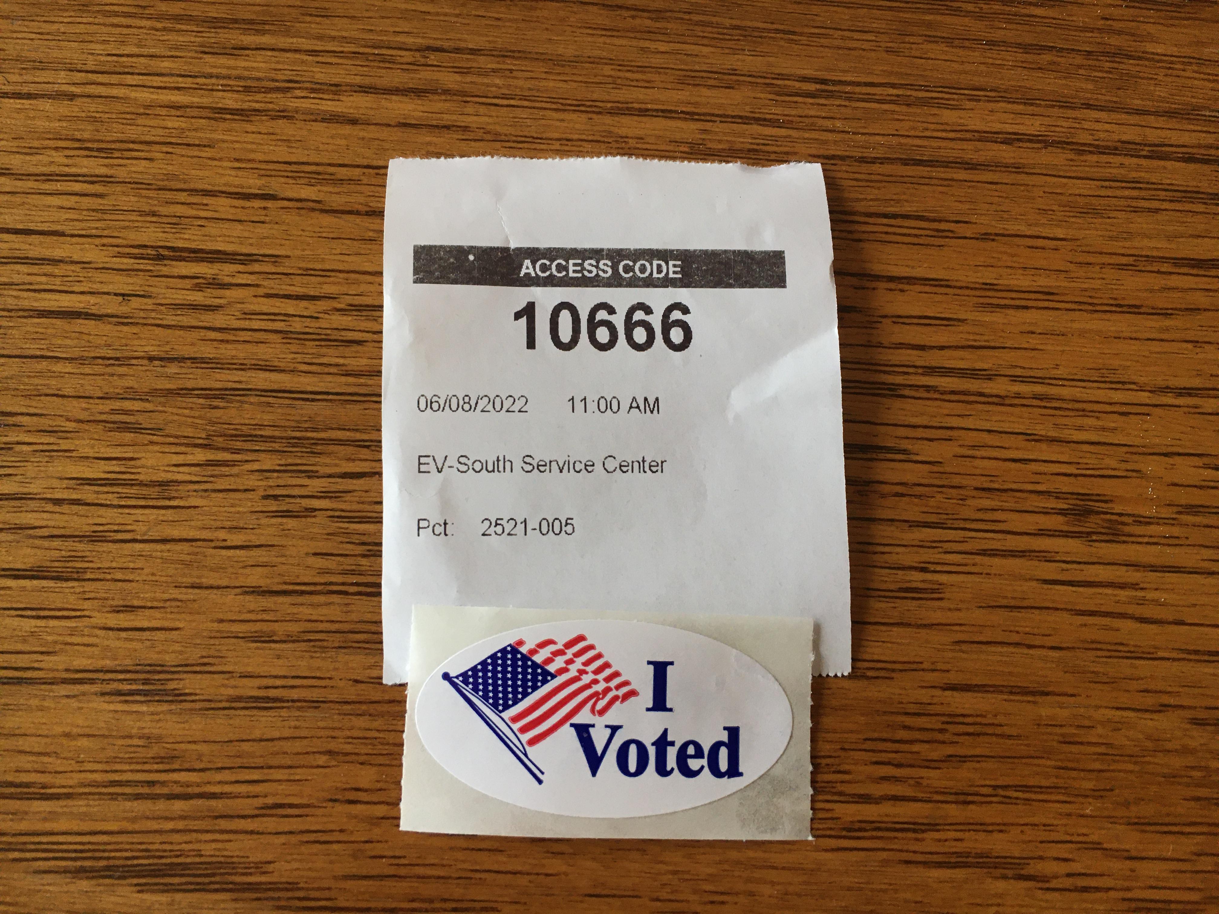 Voted in the Arlington City Council precinct 6 runoff election today