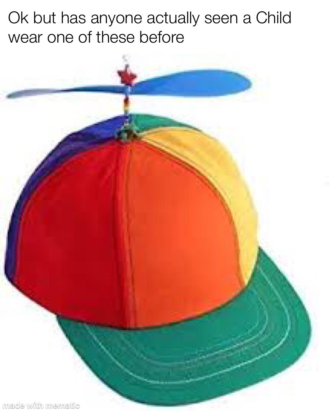 Hat with a propeller on it r/JoeyDiaz