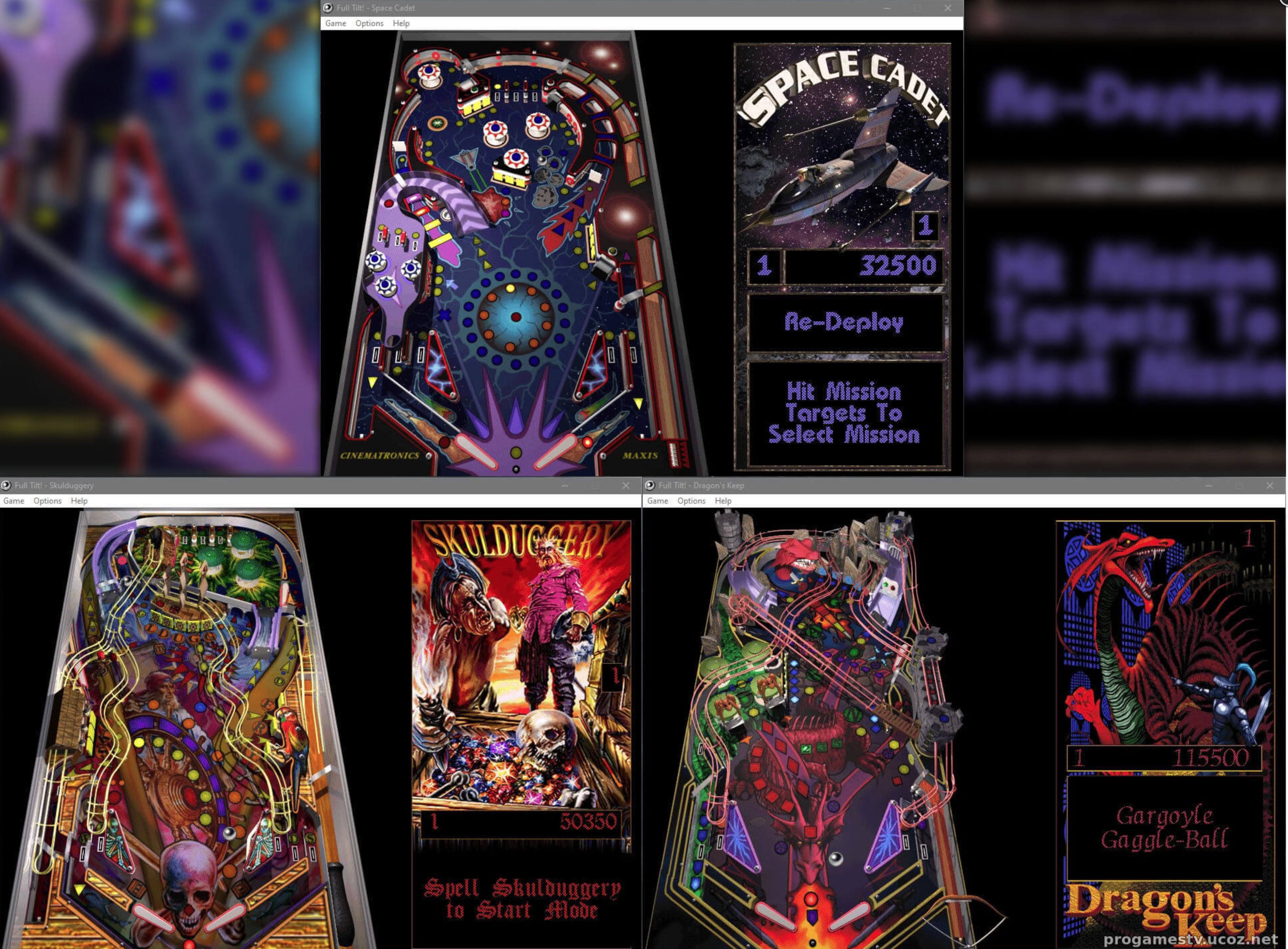 Space Cadet pinball for windows was actually a demo from Full Tilt
