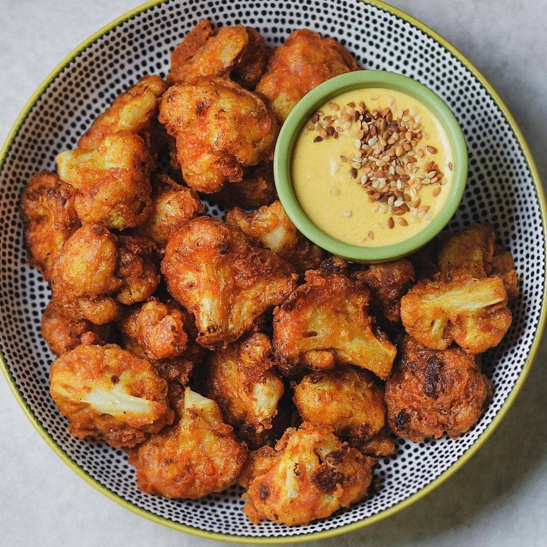 Beer Battered Spicy Cauliflower r/vegetarianfoodporn
