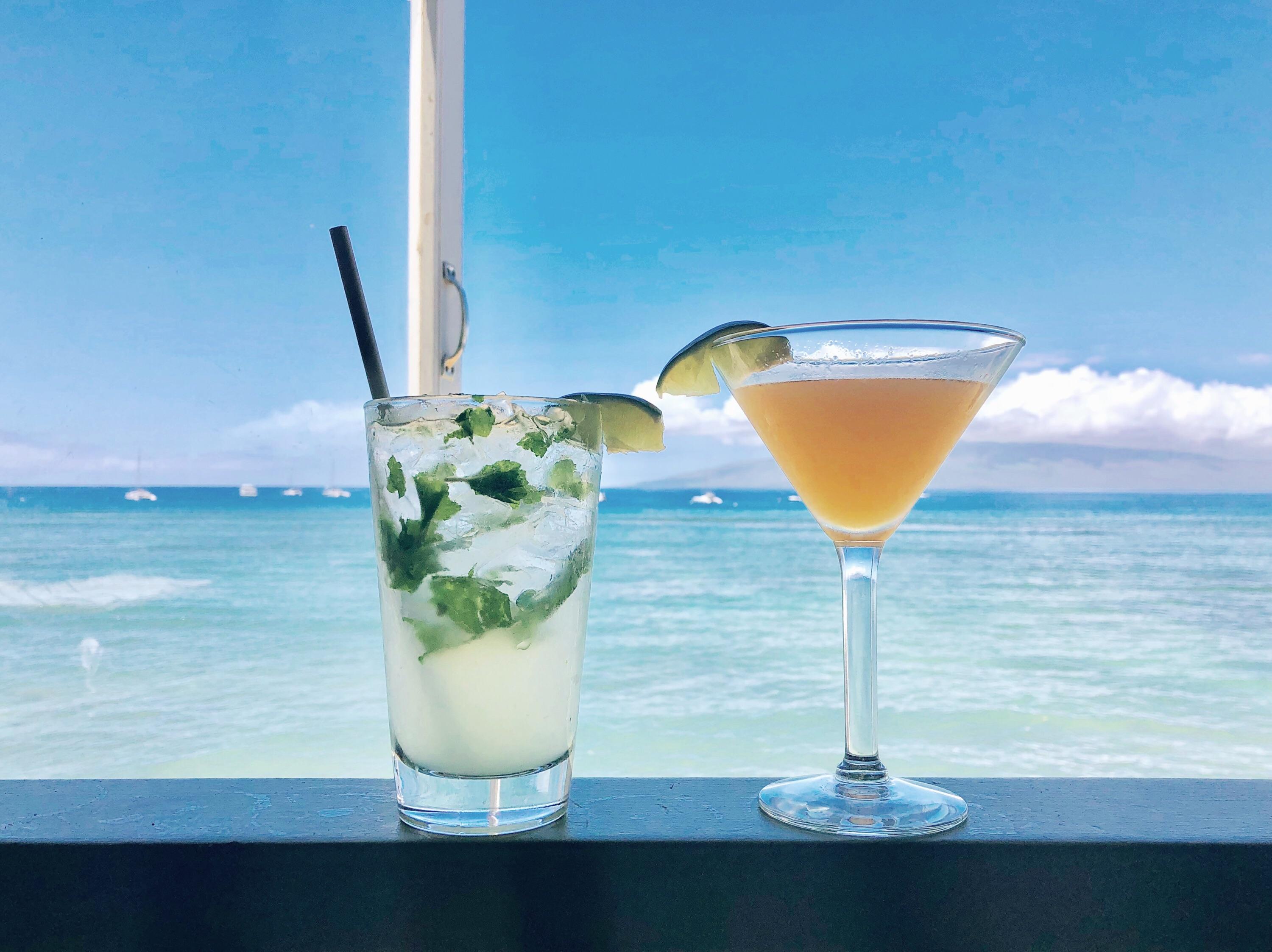 Tropical Drinks over Lahaina, Maui, Hawaii r/drinkswithaview