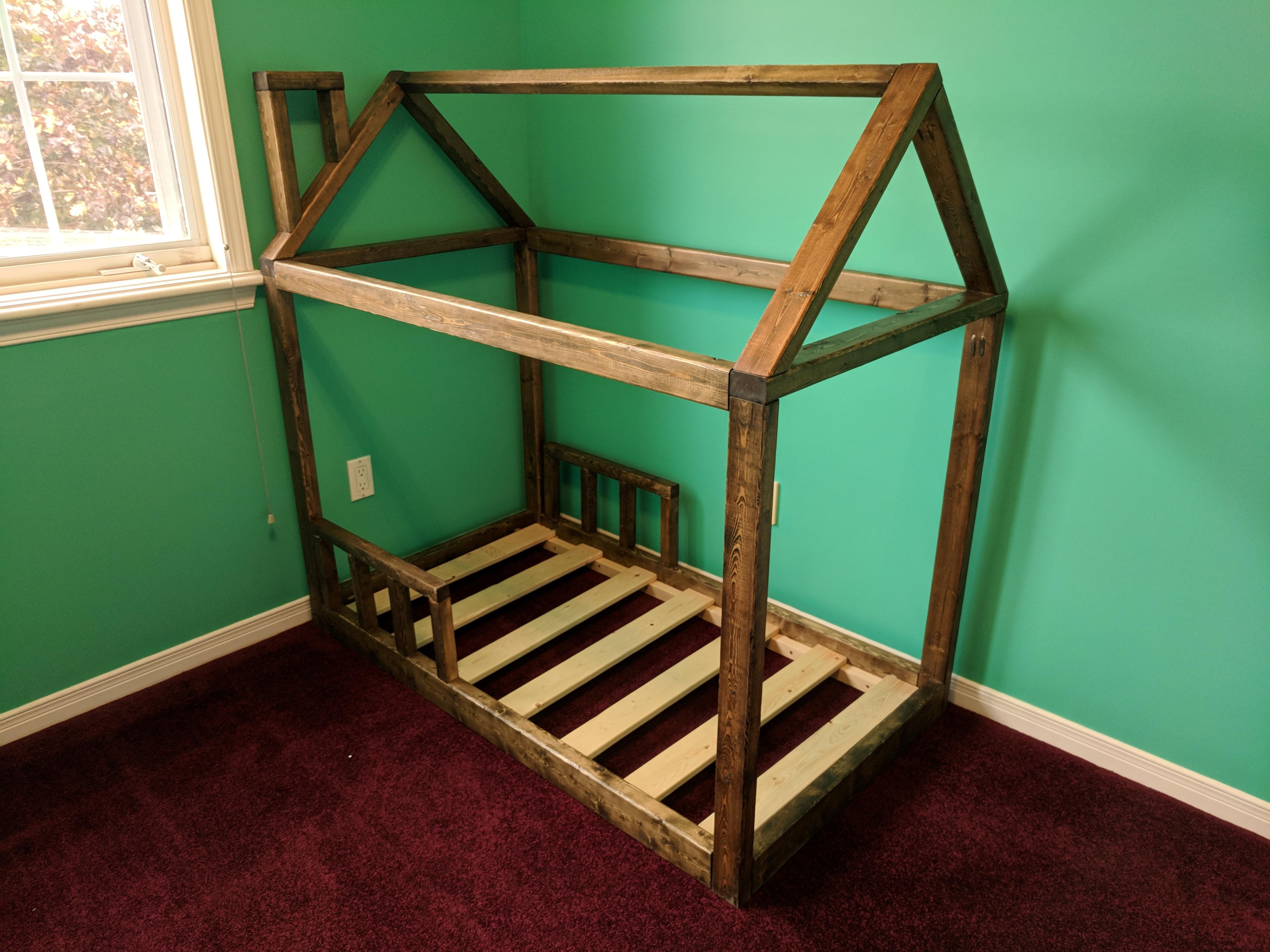 Made a "Montessori" bed for my daughter. My first real woodworking