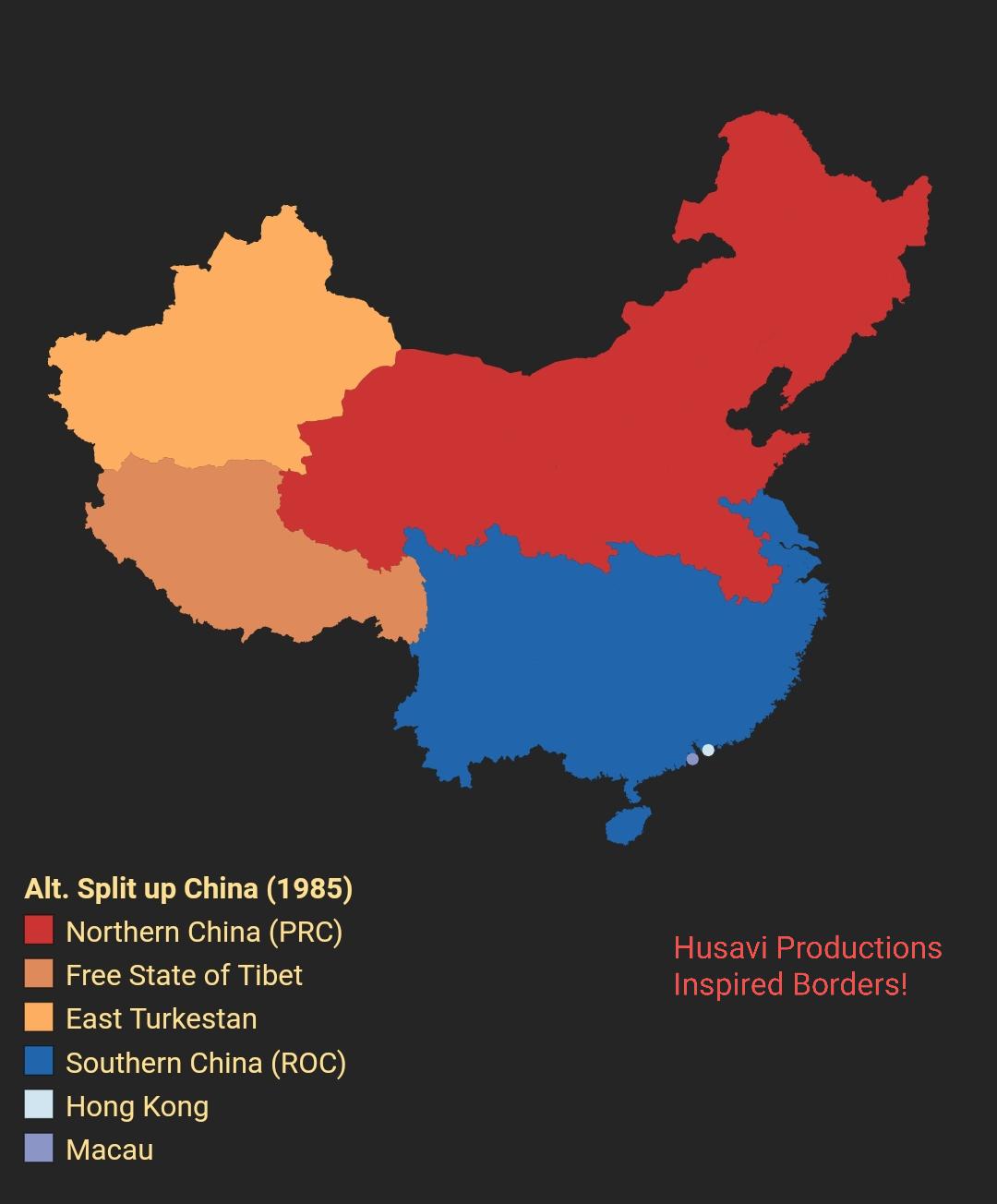 "Not so United China" North and South China Alt. scenario. r