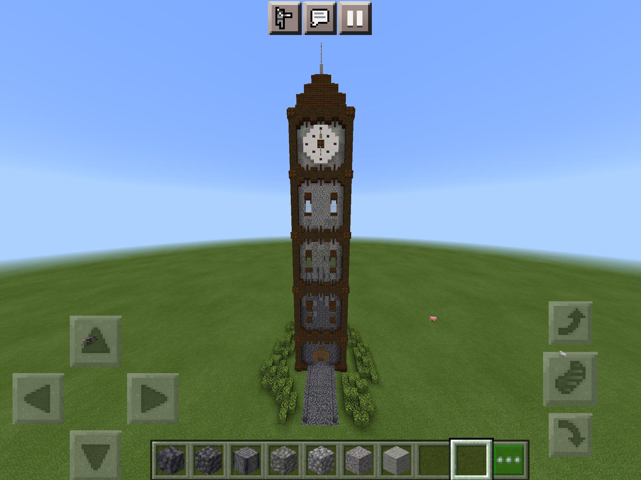 This is a clock tower that i plan to build in survival, before i finish