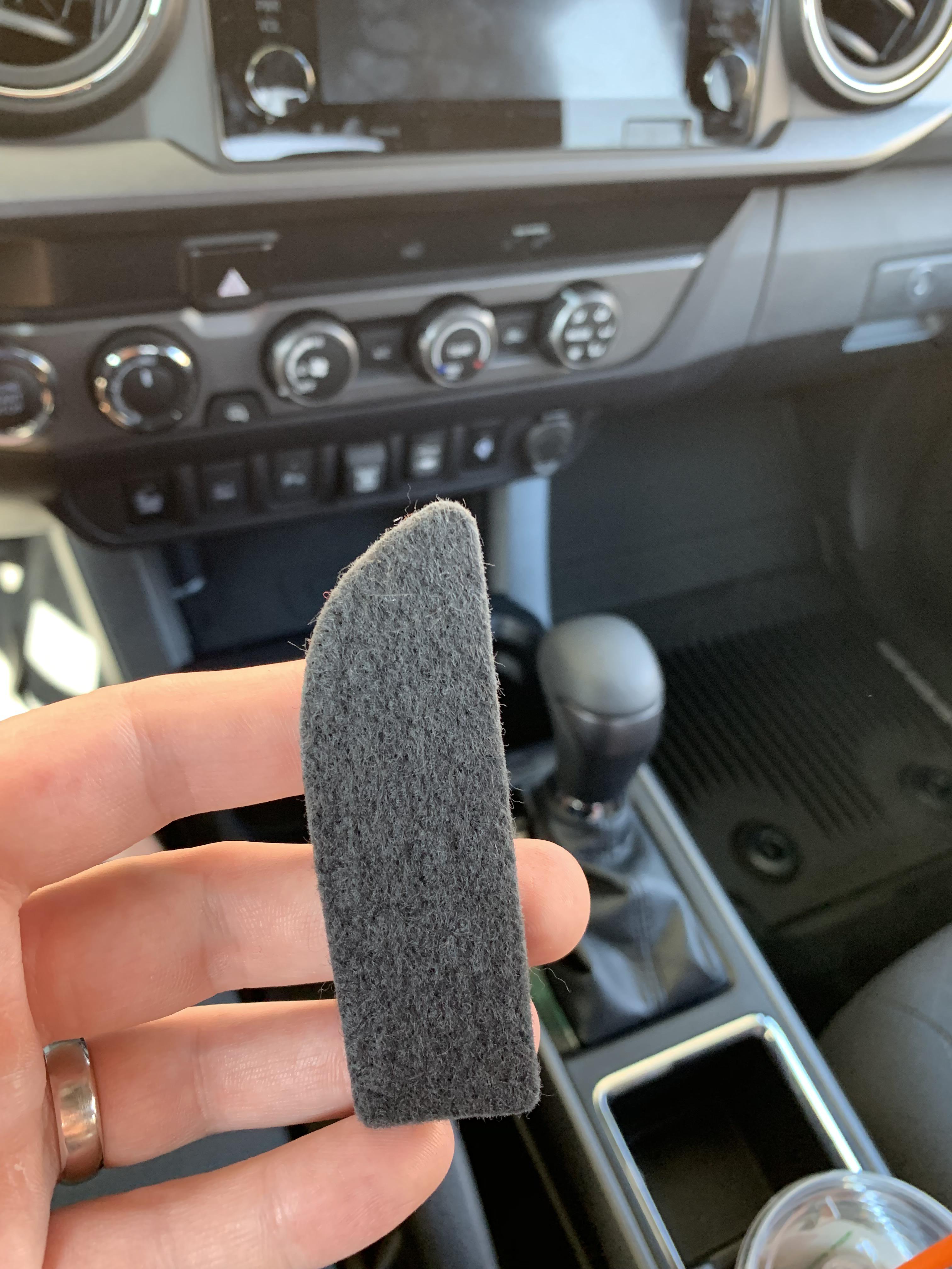 Fabric piece in the 2019 Toyota door WANTED. I recently vacuumed