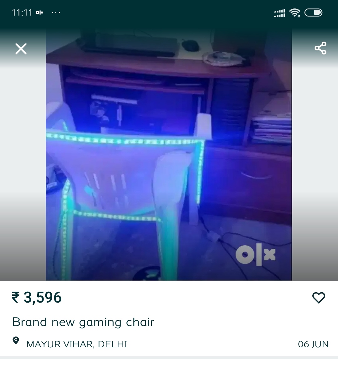 PROFESSIONAL Gaming chair only for 3596... comfy AF r/Indianpeopleolx