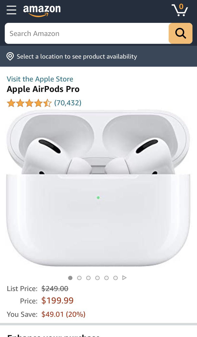 AirPod Pro on sale for 200 bucks on Amazon! r/airpods