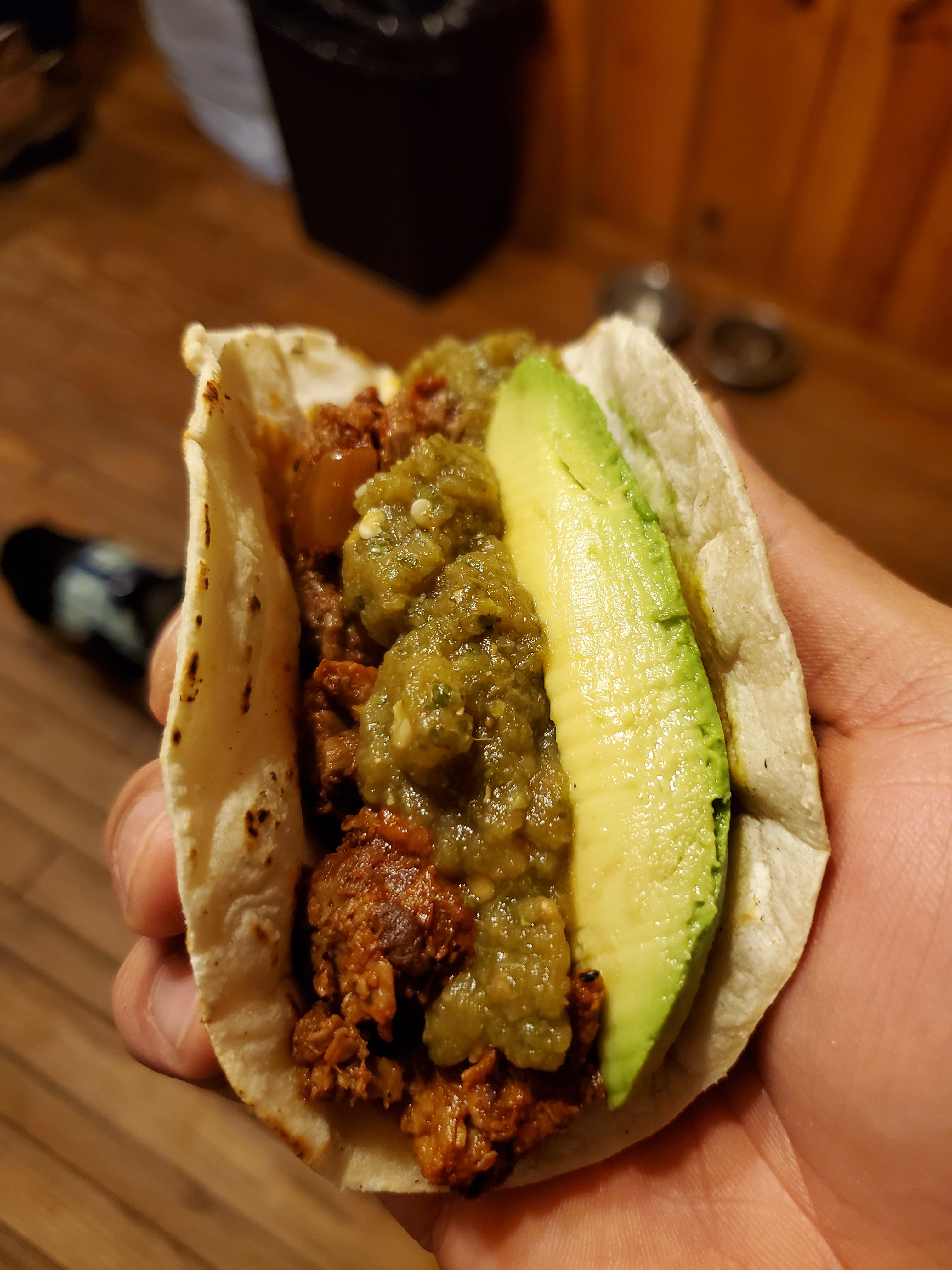 [Homemade] Lamb Leg Barbacoa Taco r/food
