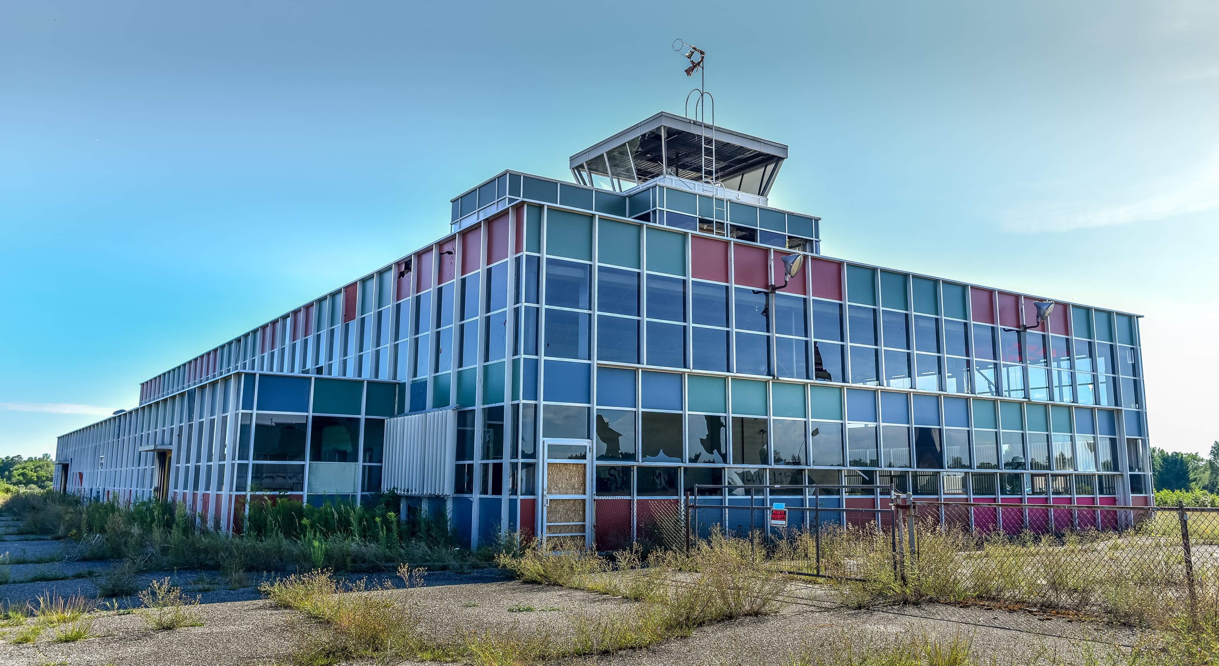 A colorful abandoned airport in Reed City, MI Nartron Field. r