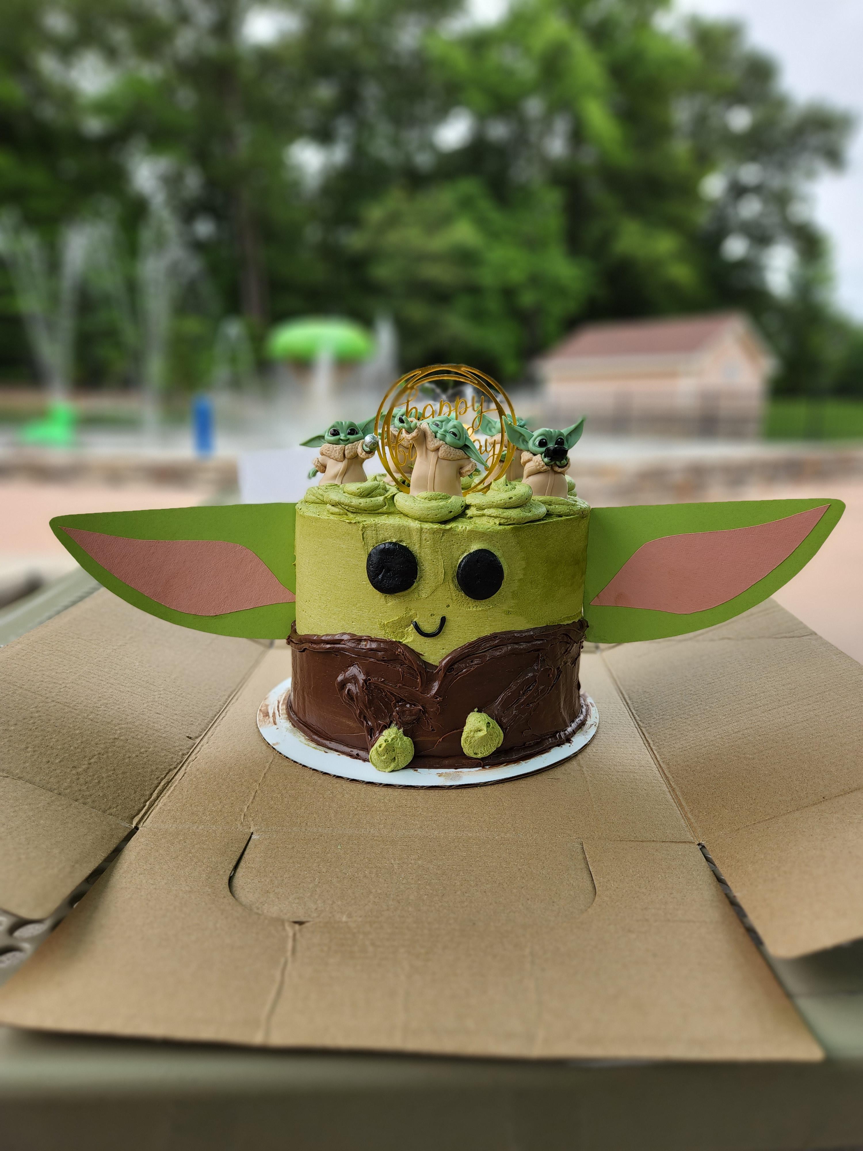Baby Yoda Birthday Cake 😊 r/StarWars