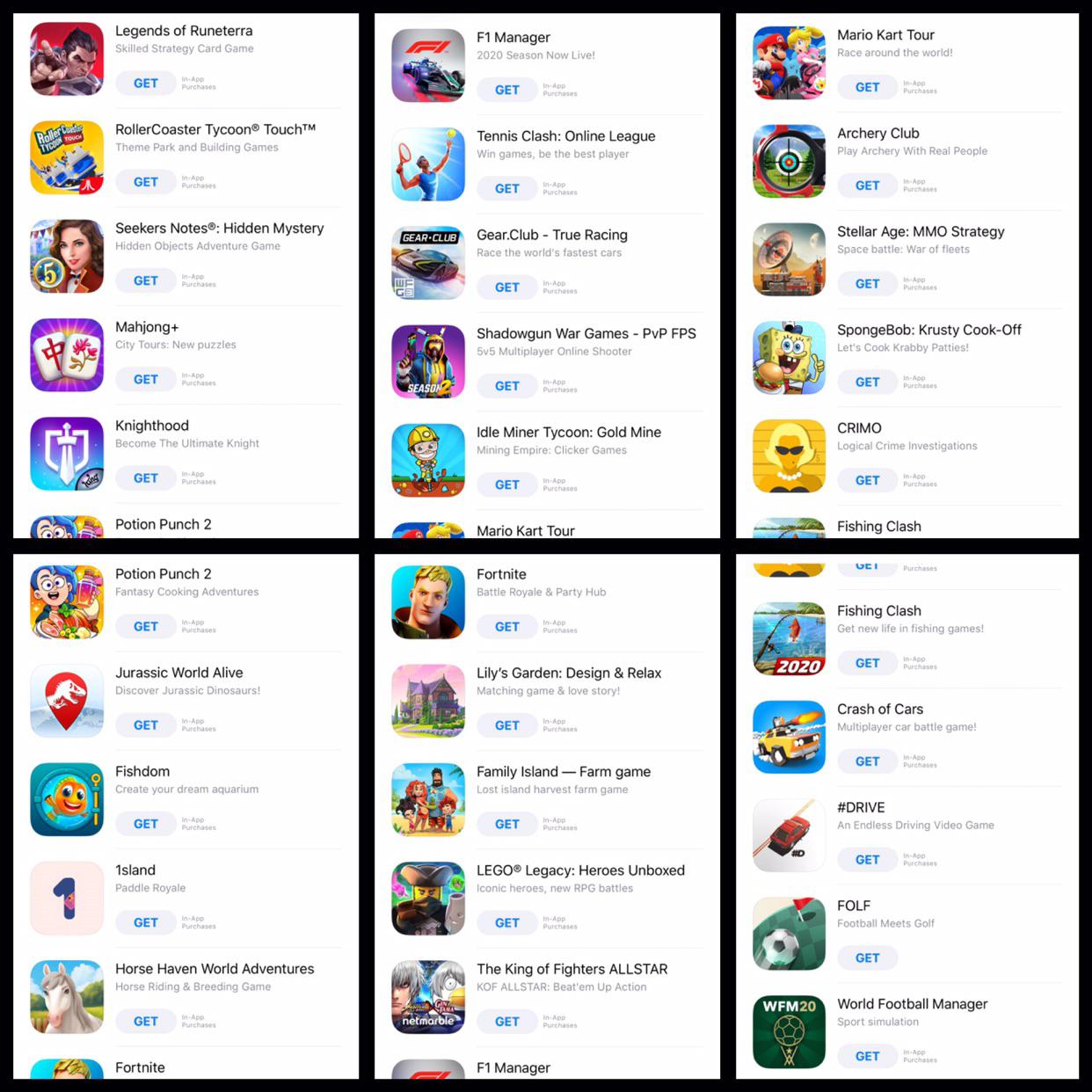 All of Apple's 30 iPhone games are free with inapp