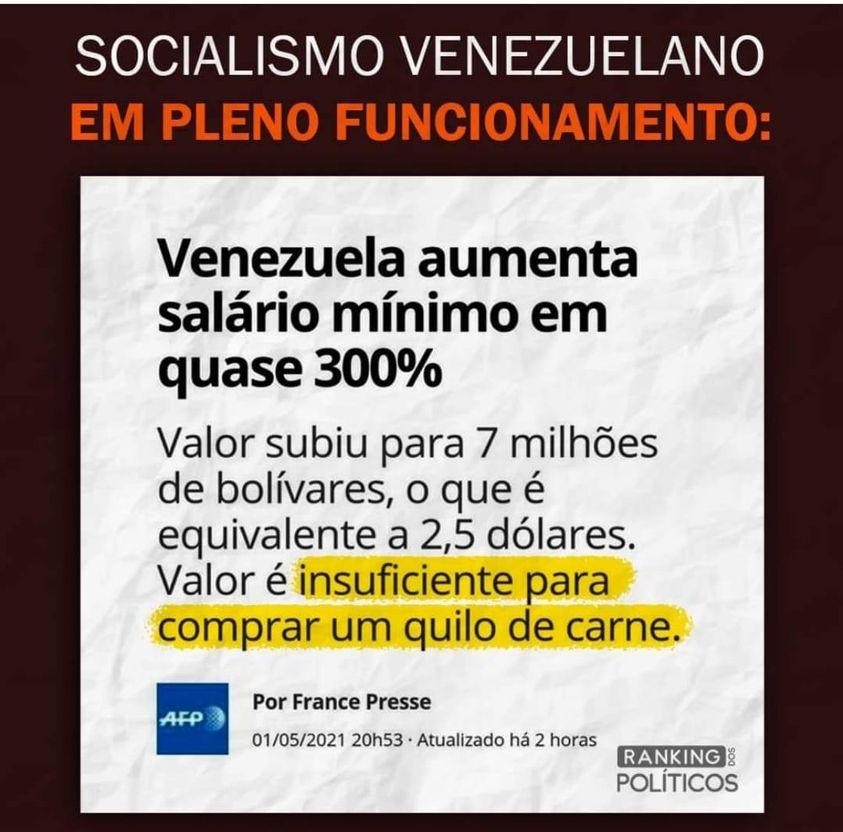 Socialismo obtendo seus resultados. brasilivre