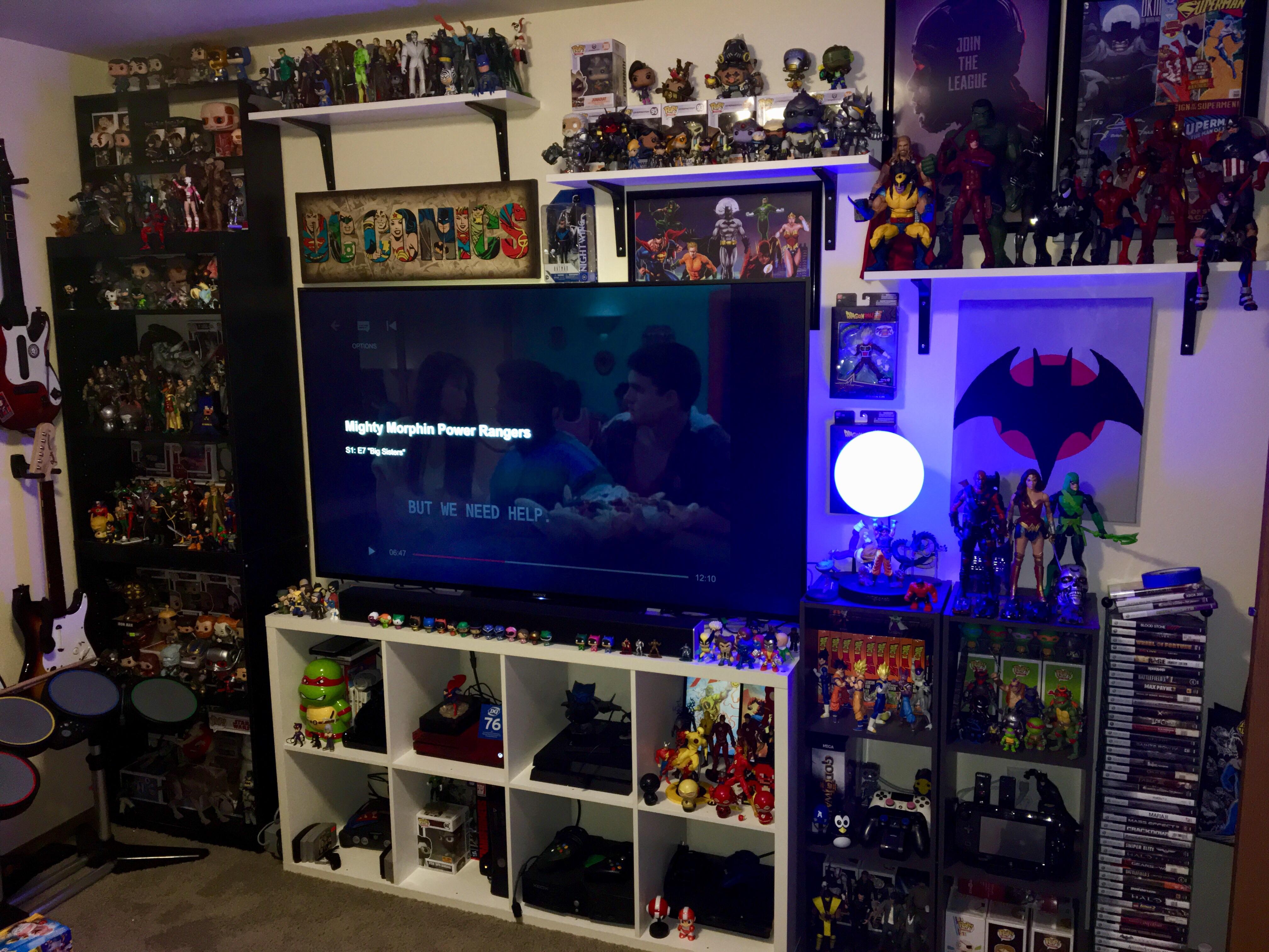 I’m a bit of a toy collector & gamer, so here is my main wall in my Man