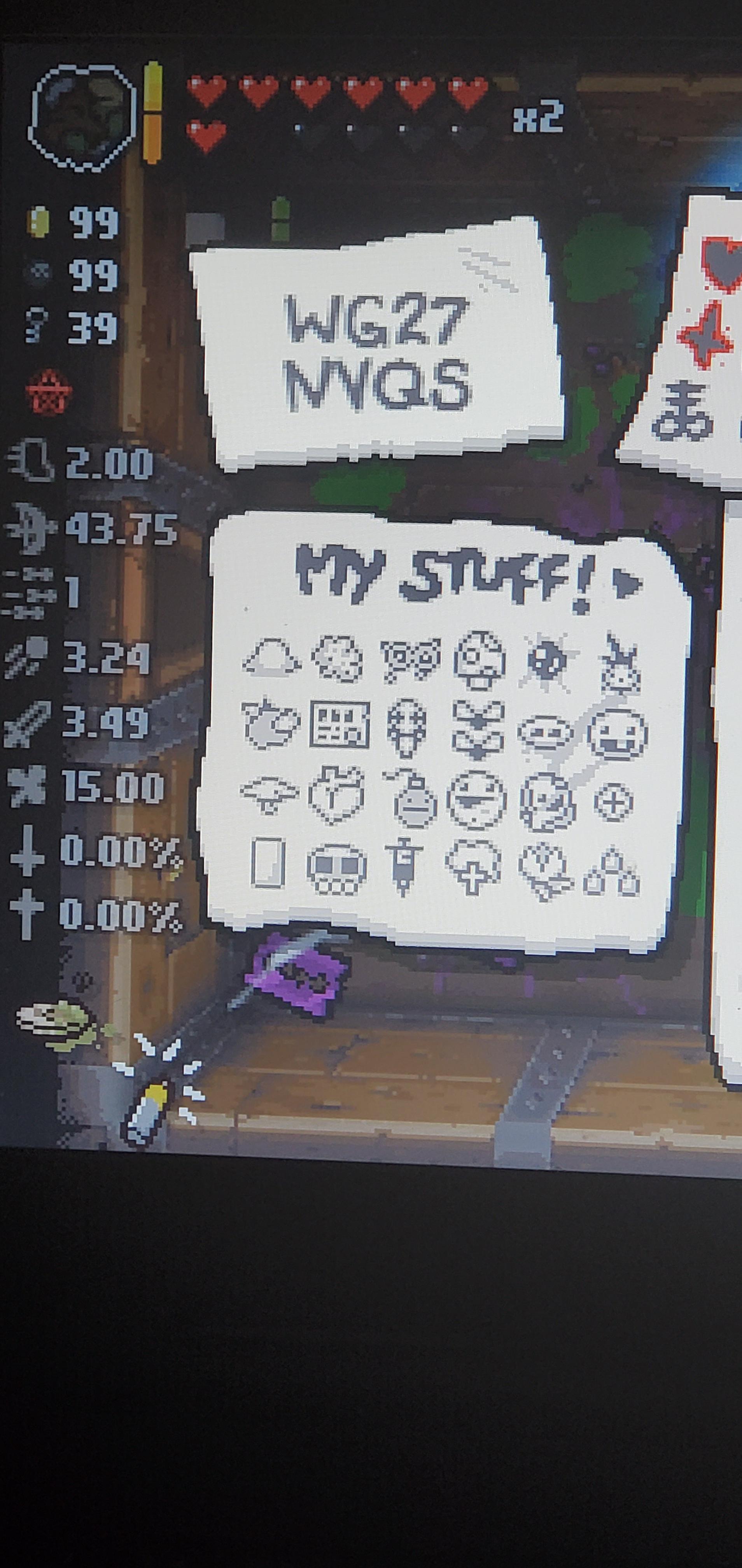 OP blank card jera run (seed WG27 NVQS) r/bindingofisaac