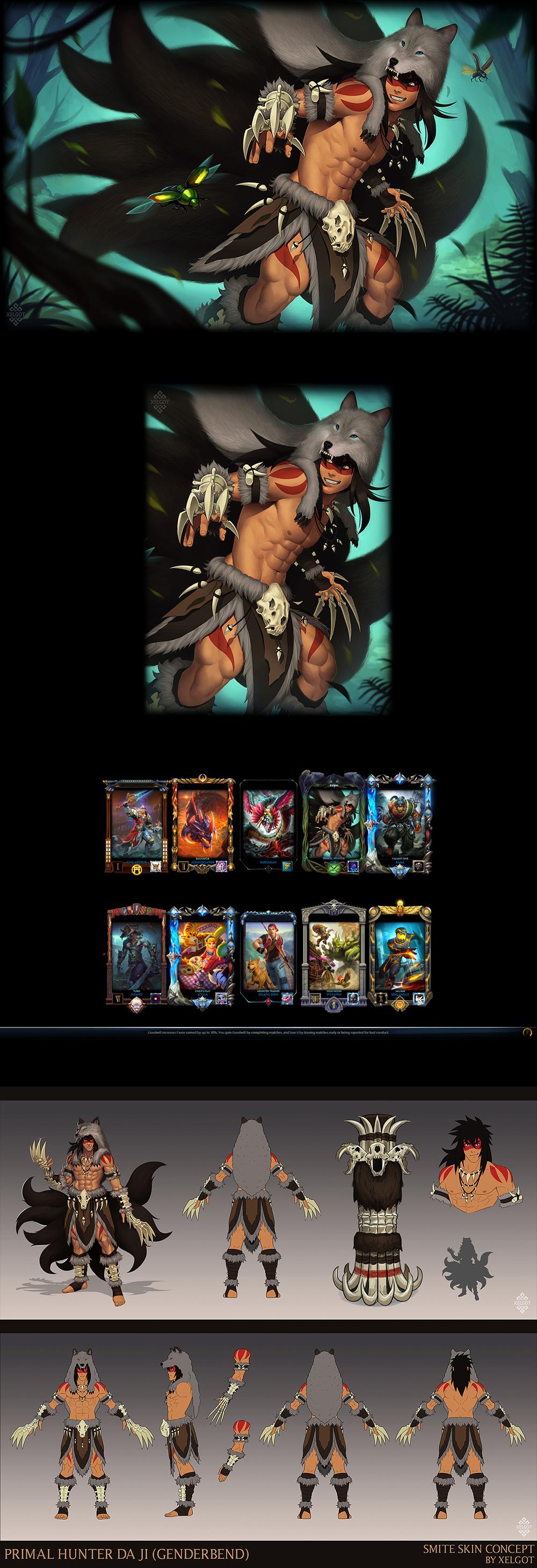 Primal Hunter Da Ji God card r/Smite