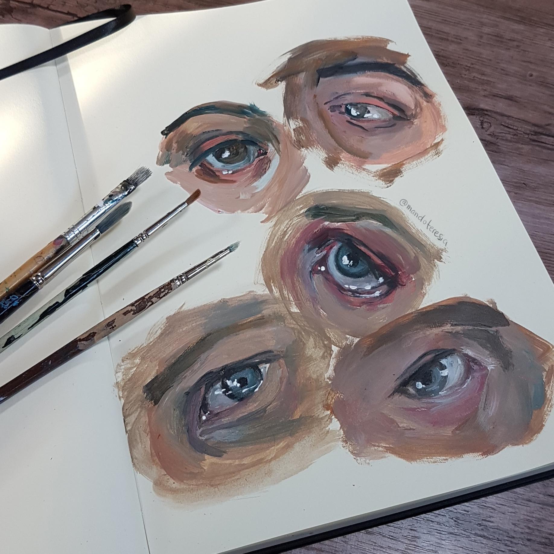 Eye studies, about 6 minutes each. Trying to find that... looseness you