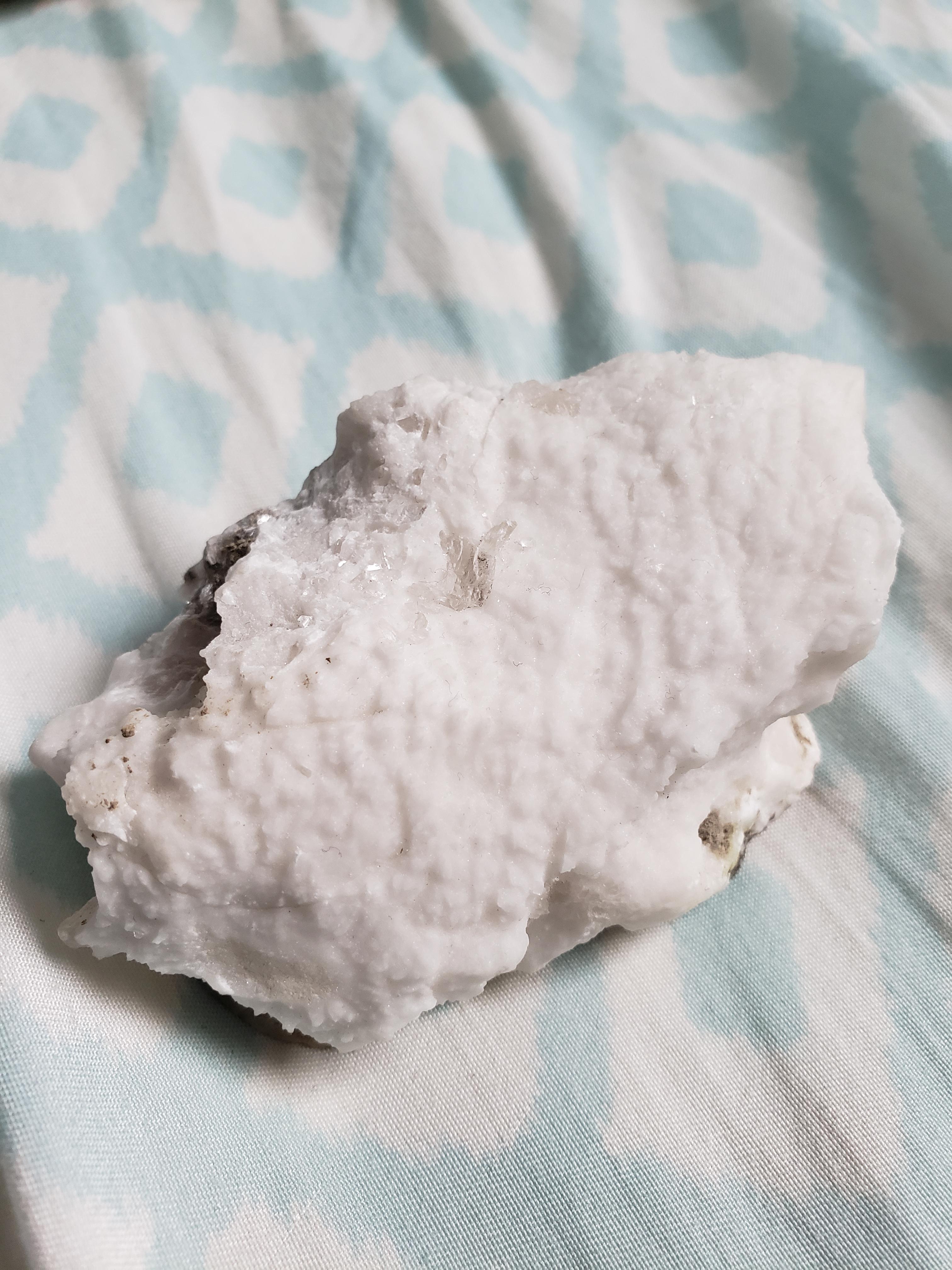 I found this white rock while taking photos at a forest does anyone