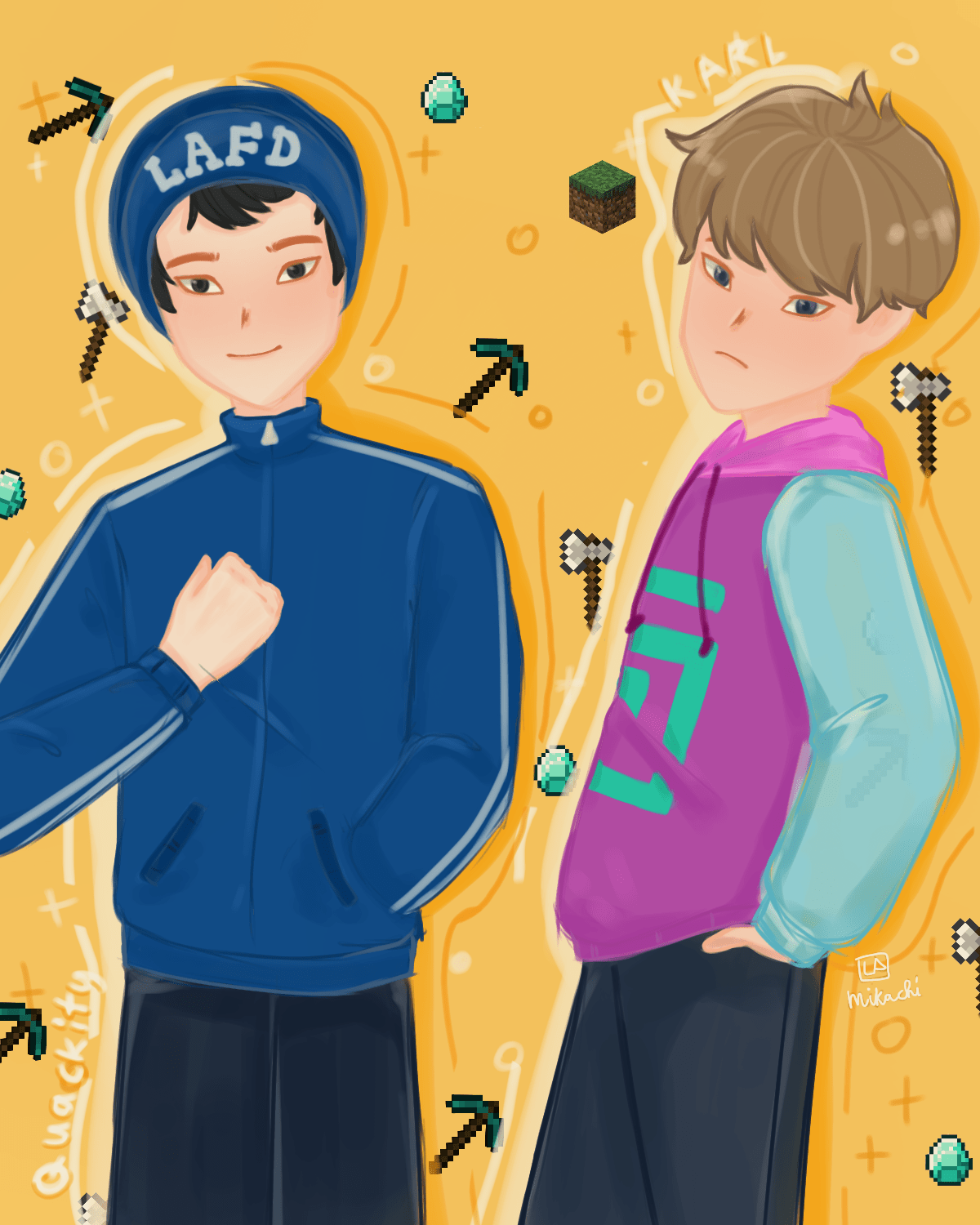 I made a fanart for quackity and Karl 💕 r/KarlJacobs