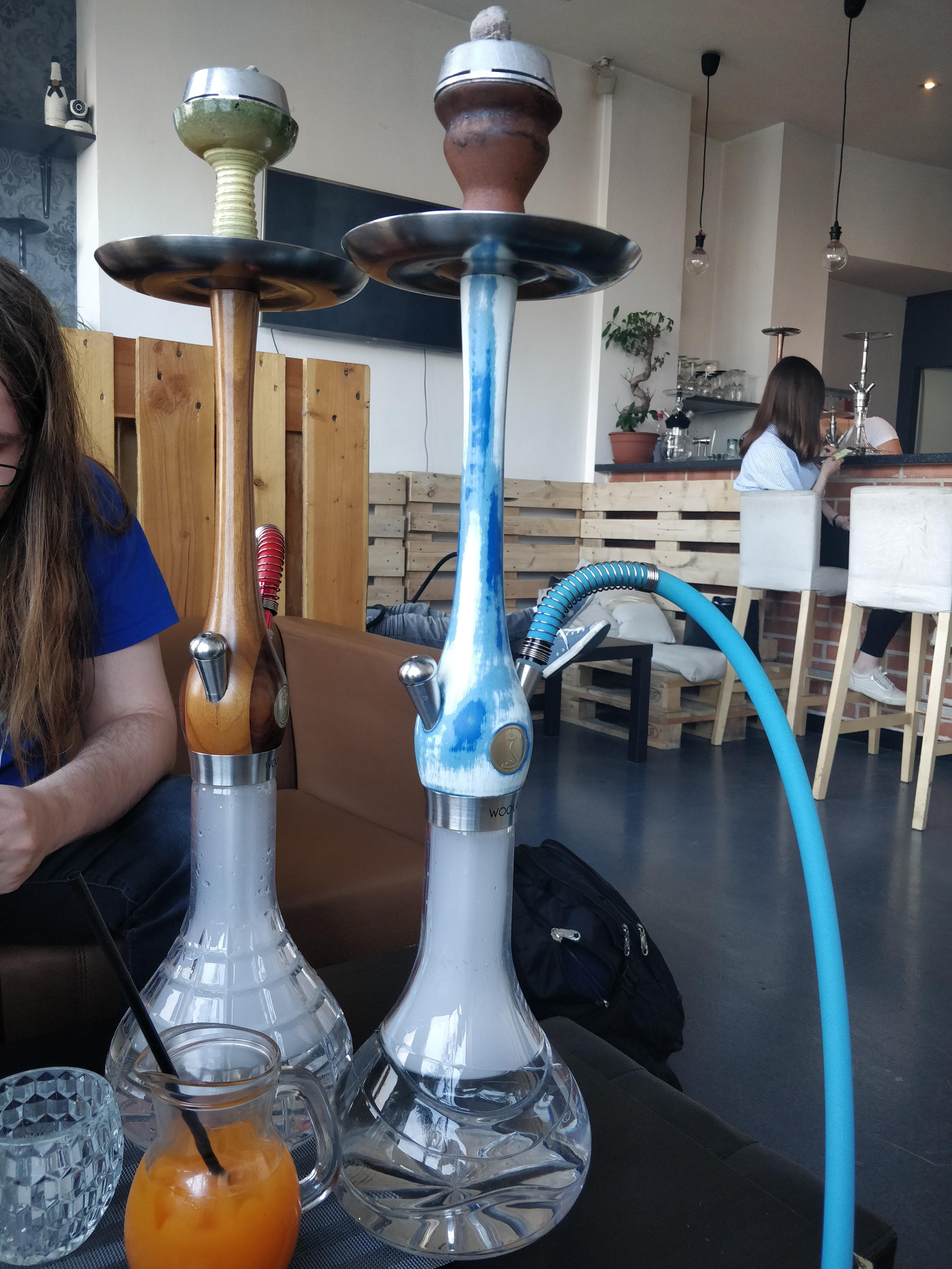 Chilling with friend in local shisha lounge! Darkside raspberry, berry