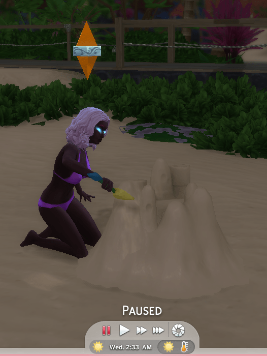 After getting struck by lightning a couple of times, my sim decided to