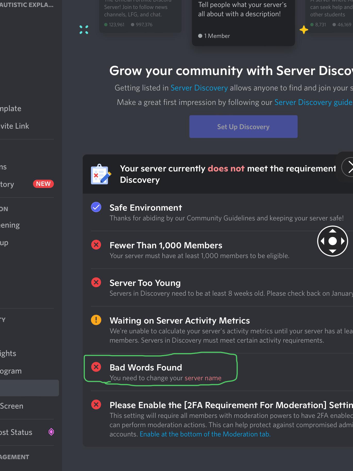 Why is it saying bad words detected?I didn’t put any bad words in my