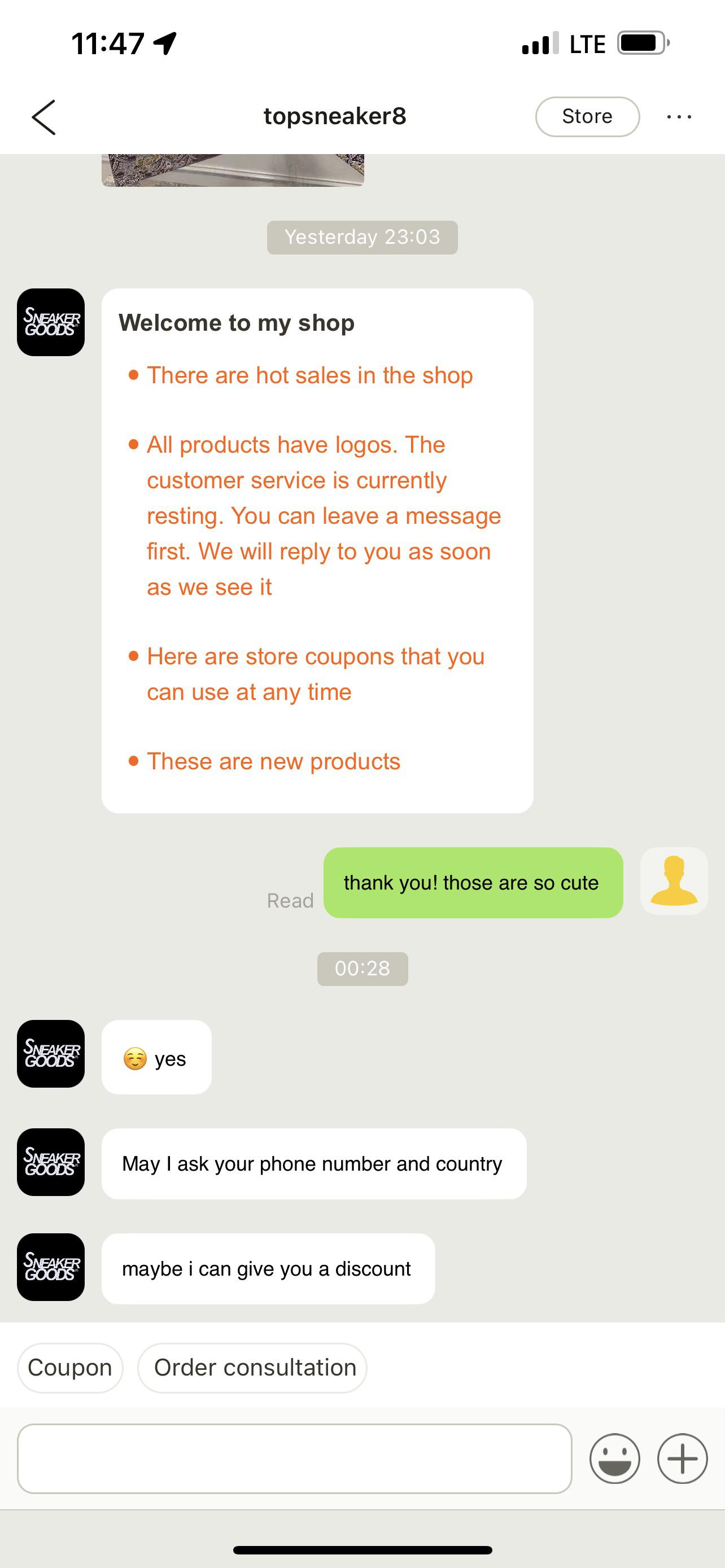 is this normal for sellers to ask? should i give them my phone number