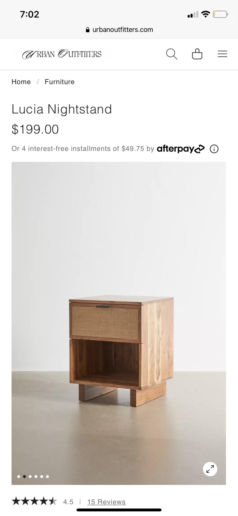 Does this nightstand match? r/Thuma