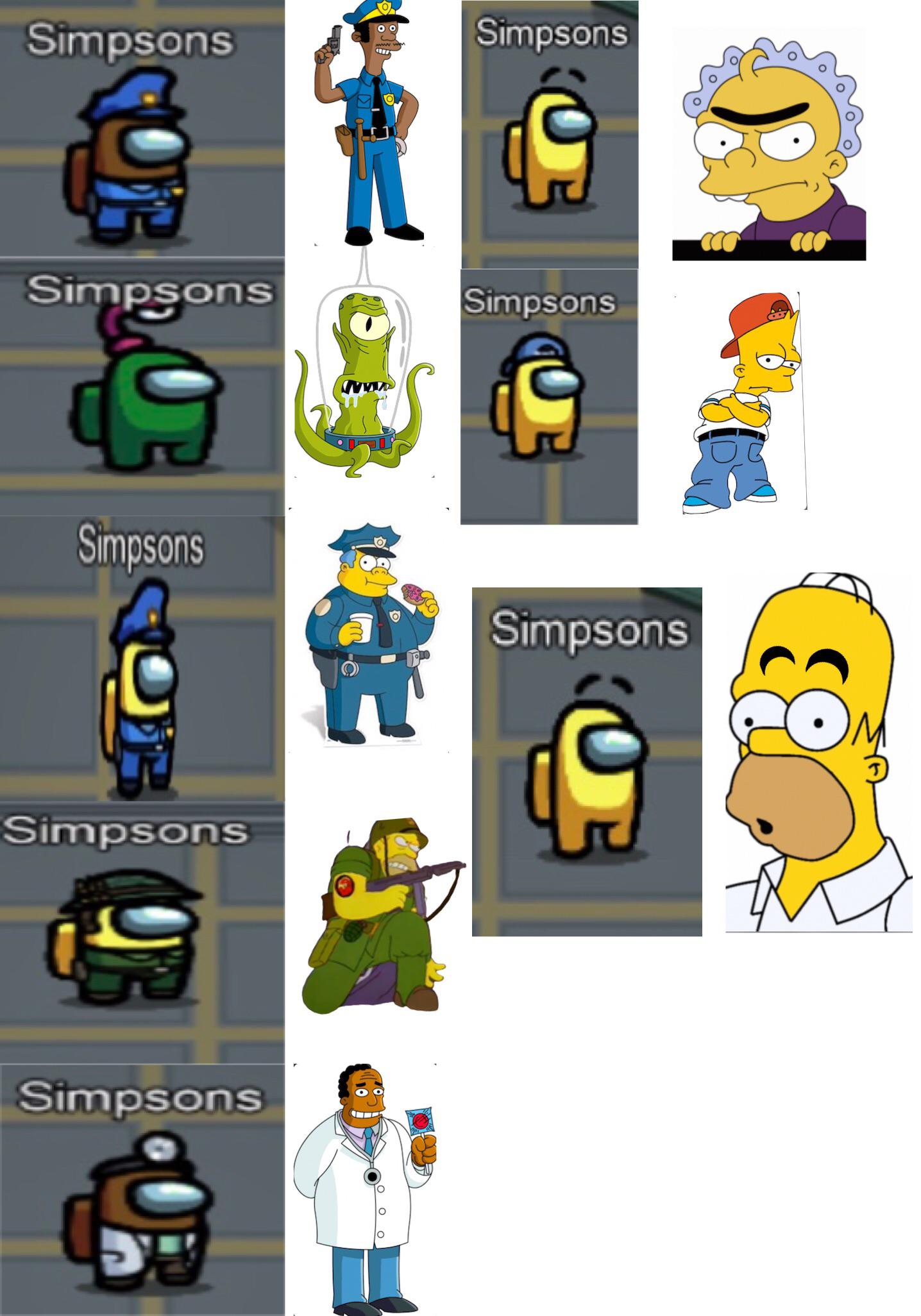 Among us but with Simpson’s characters r/AmongUs