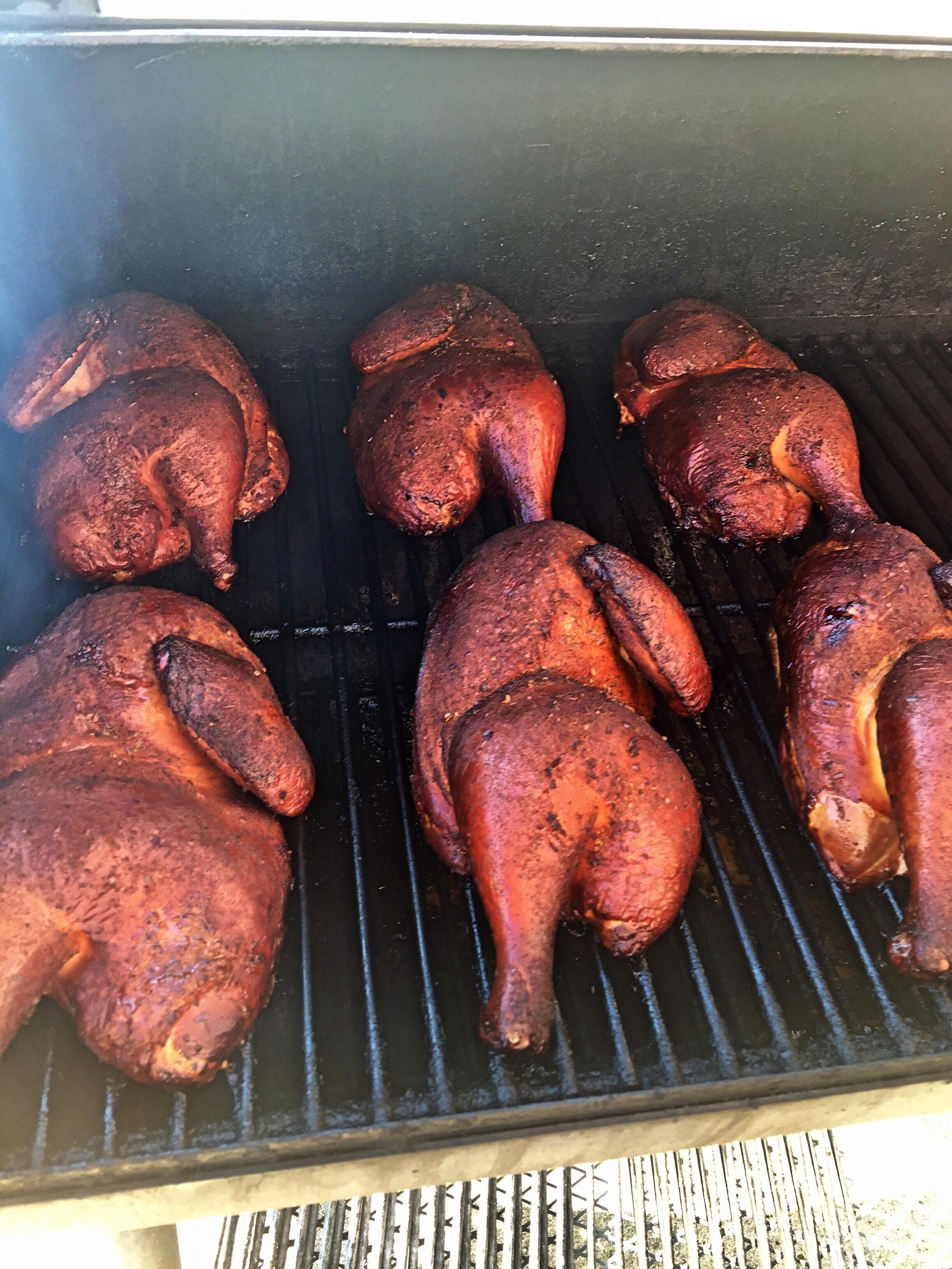 [homemade] Smoked chicken halves [oc] [2448 x 3264] r/FoodPorn