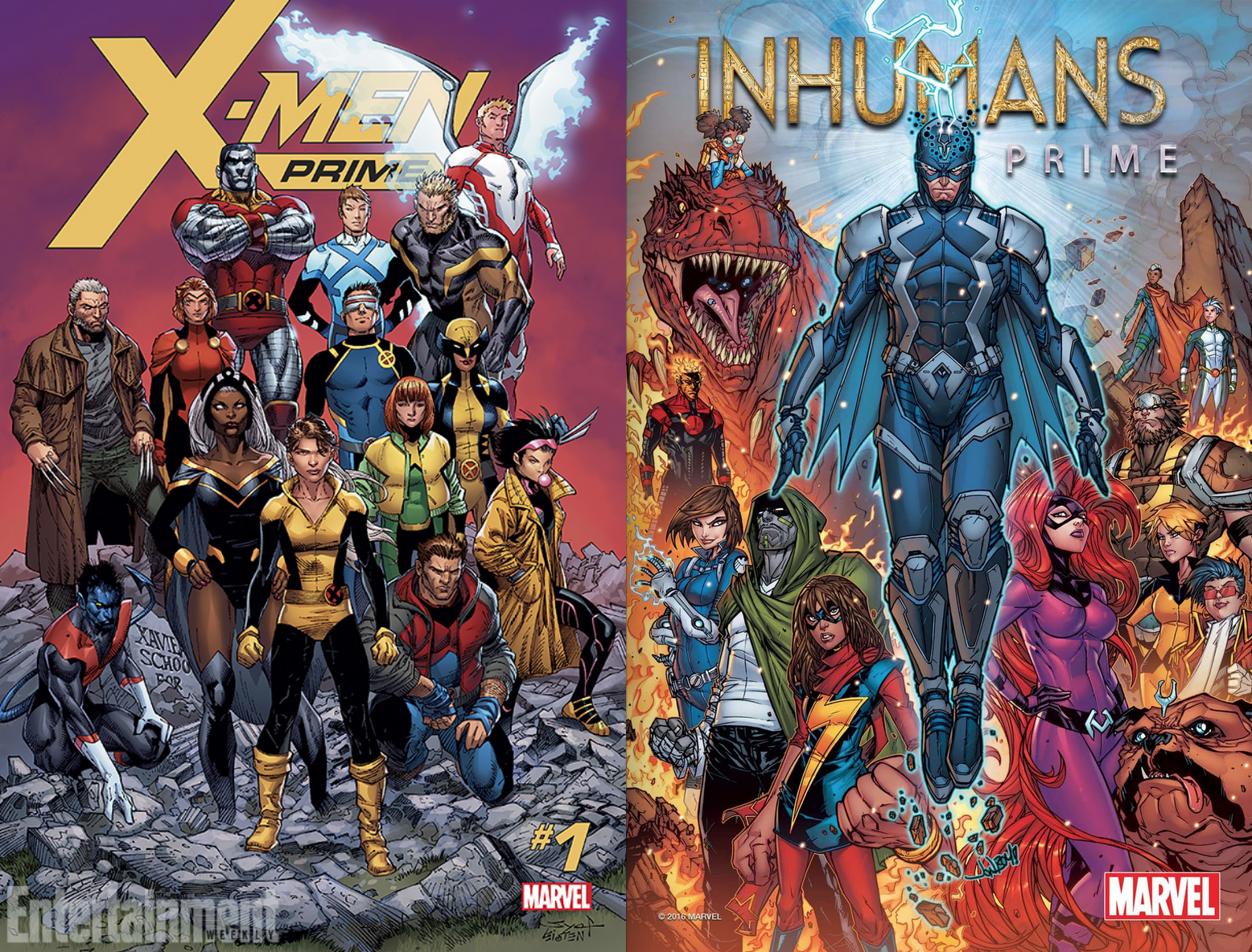 XMen Prime and Inhumans Prime cover art! r/Marvel