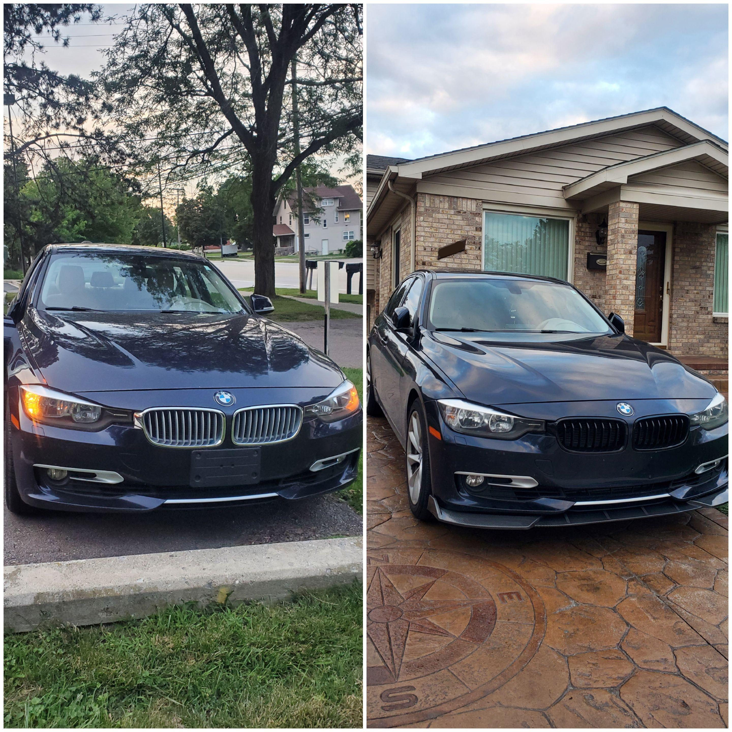 My first bimmer, crazy how much of a difference a black grill and a lip