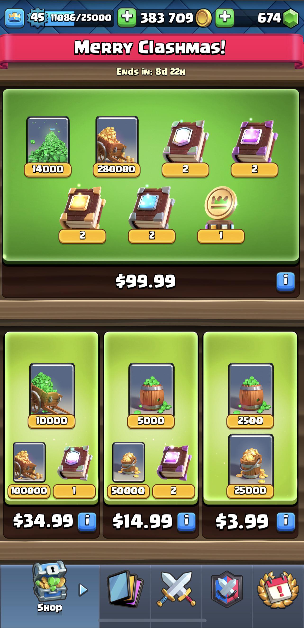 These are the best deals I’ve ever seen! r/ClashRoyale