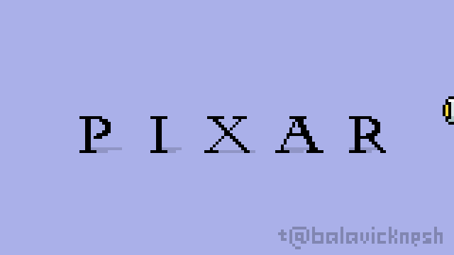 [OC] Pixar Logo Animation with that Cute Lamp but now in PixelArt
