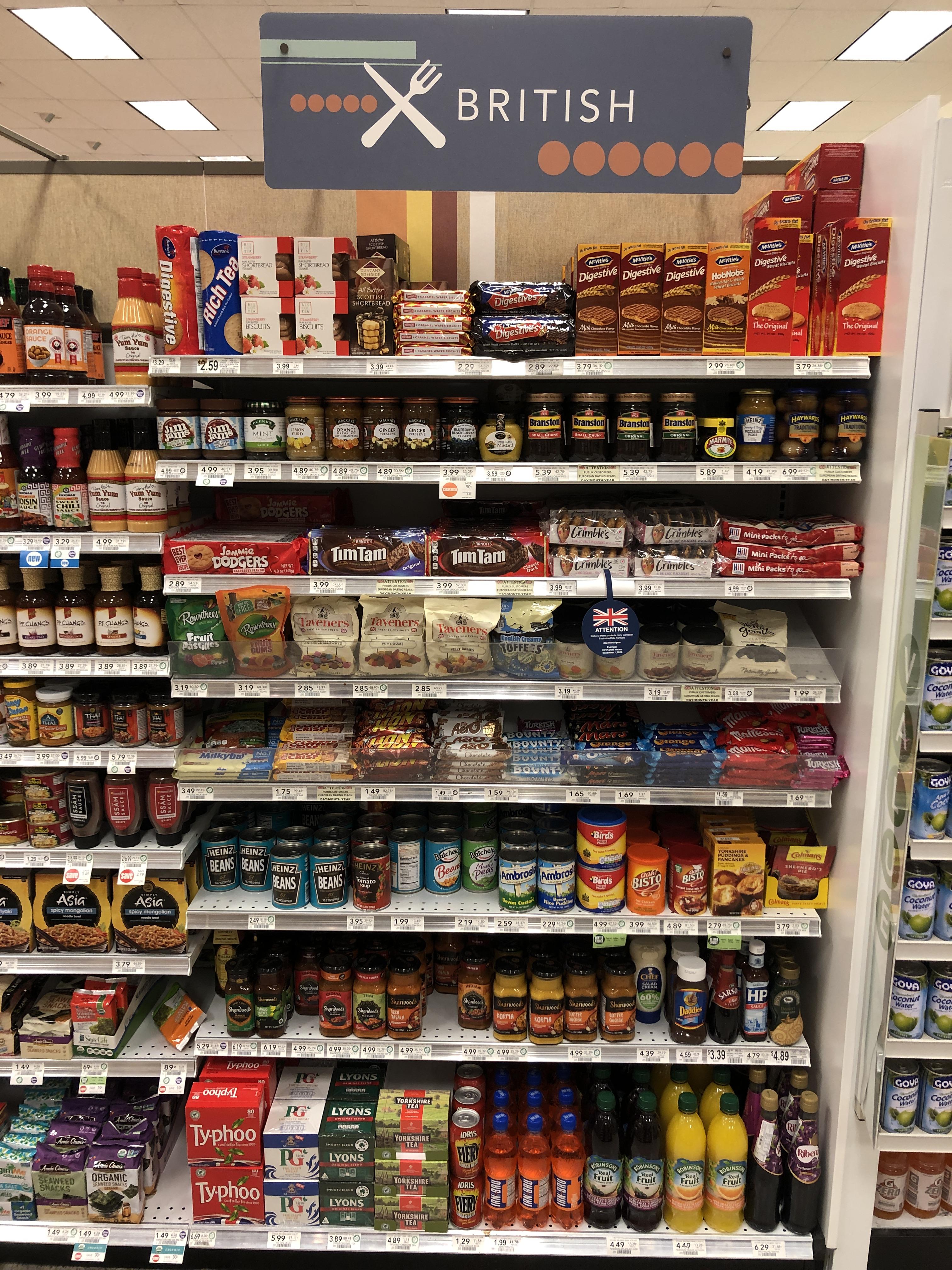The British section of a supermarket in Florida r/CasualUK