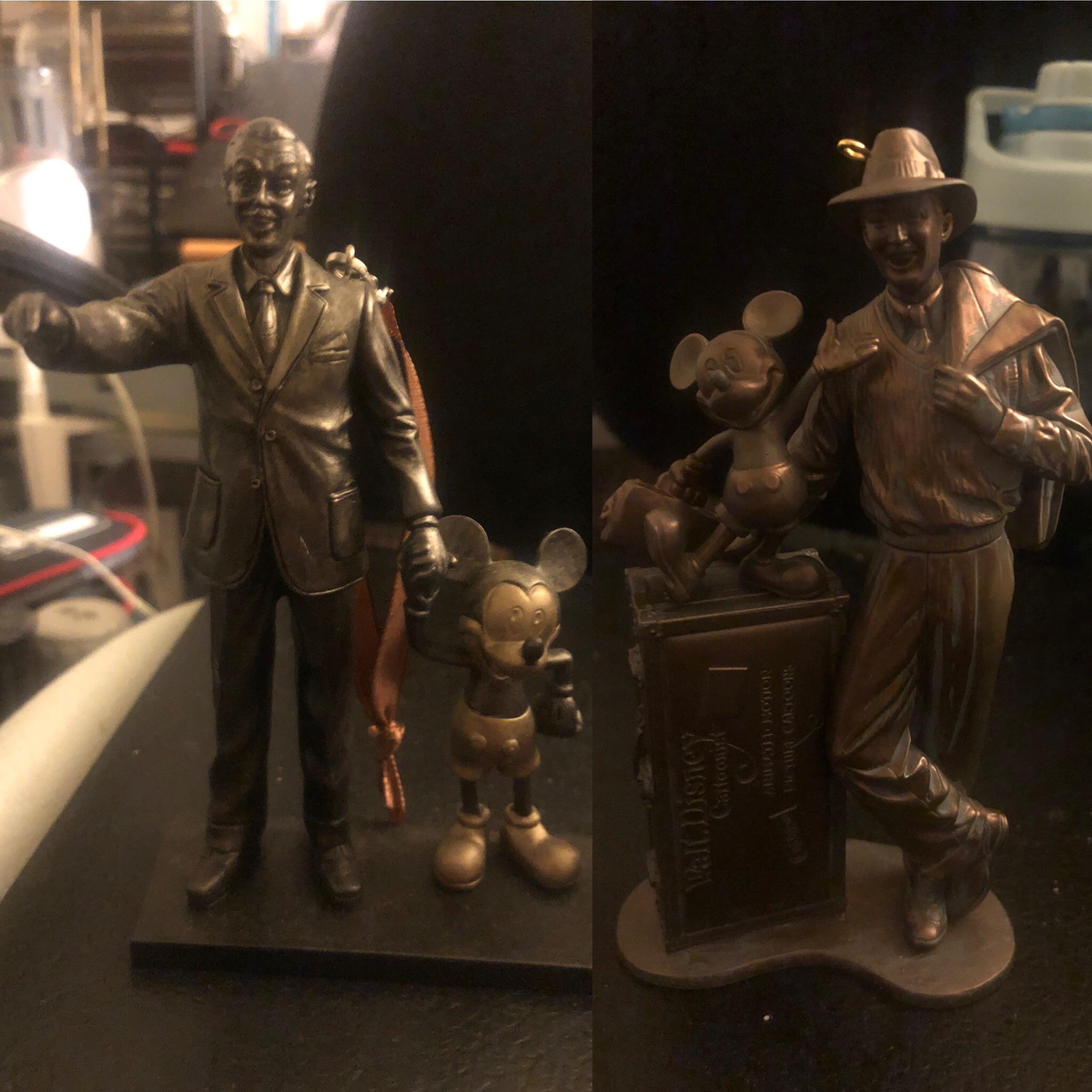 The two Walt Disney park statues as Christmas ornaments r/Disneyland