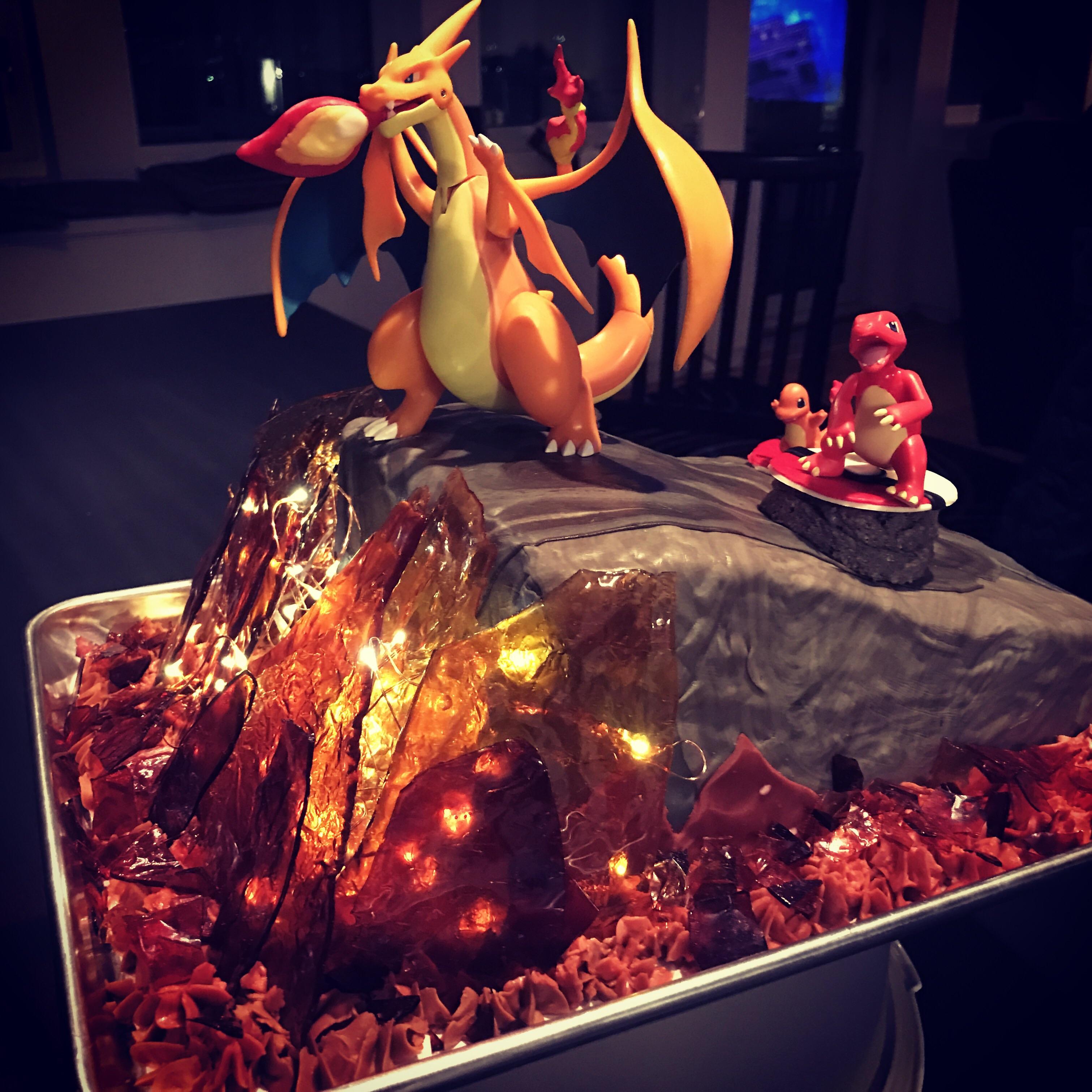 Mega Charizard cake for nephew r/Baking