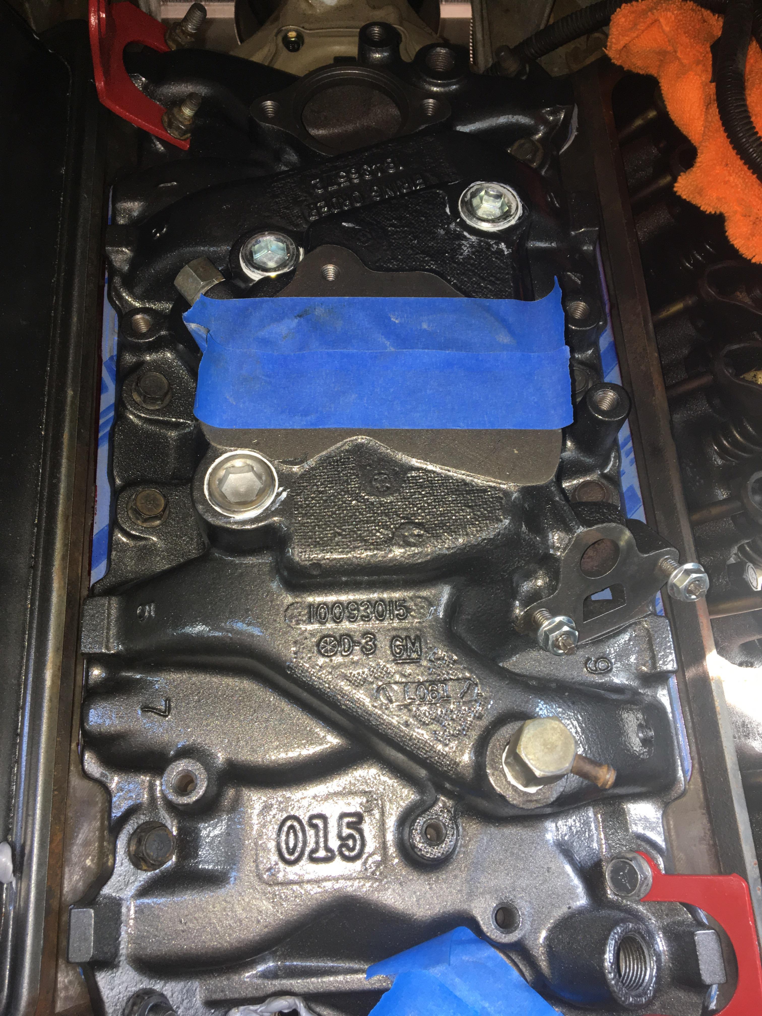 (1992 Chevy G30 5.7L TBI) The intake manifold gasket seems slightly off