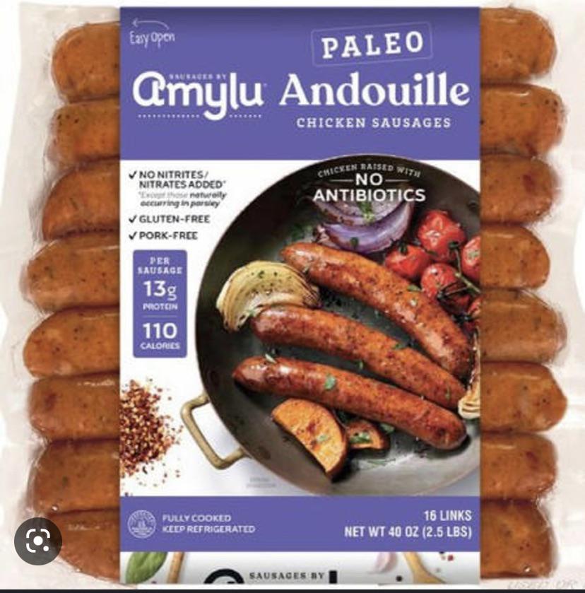 Amylu Chicken Sausages… so good. The perfect and superior replacement