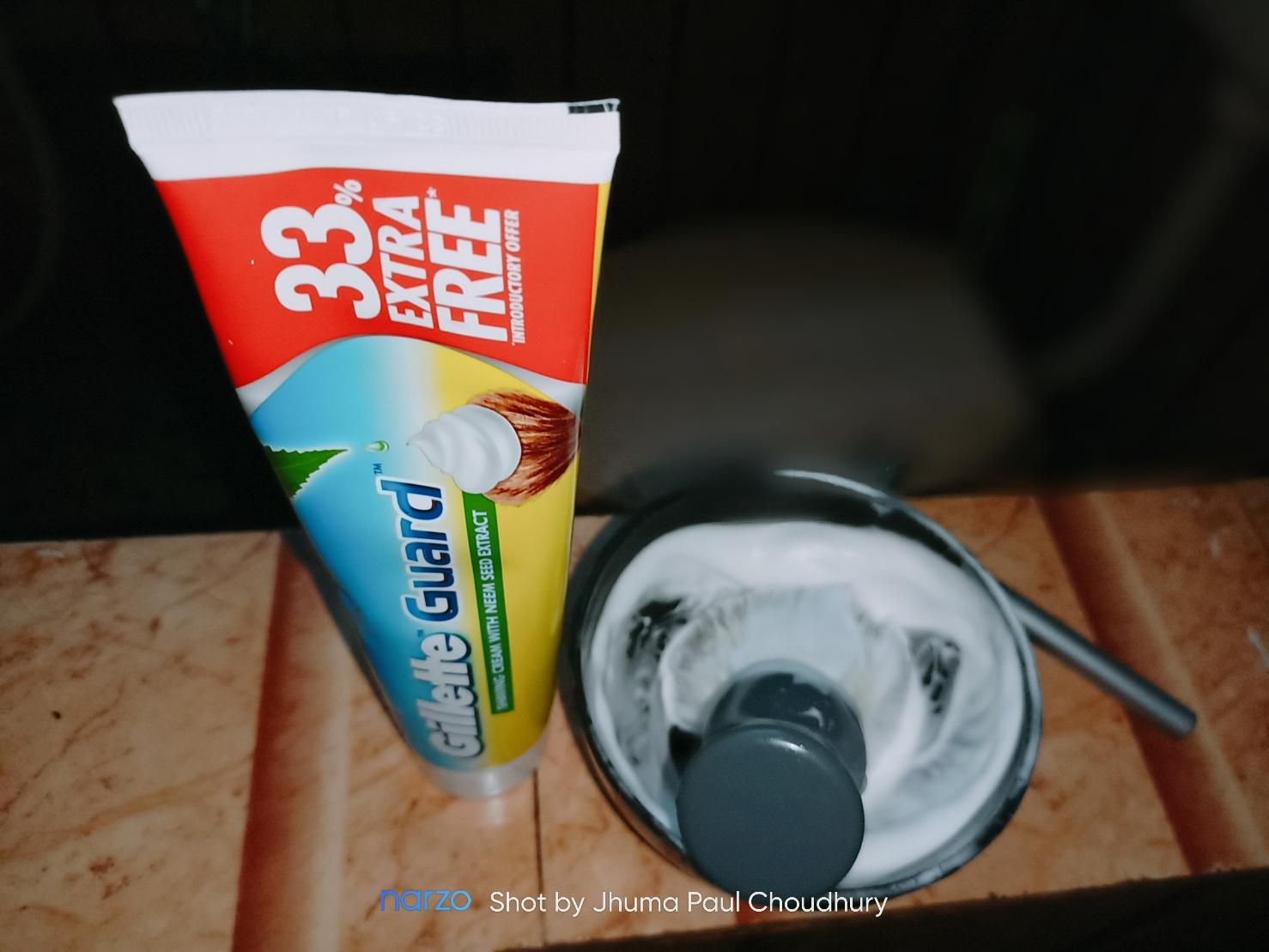 Review on Gillette guard shaving cream r/Wetshavers_India