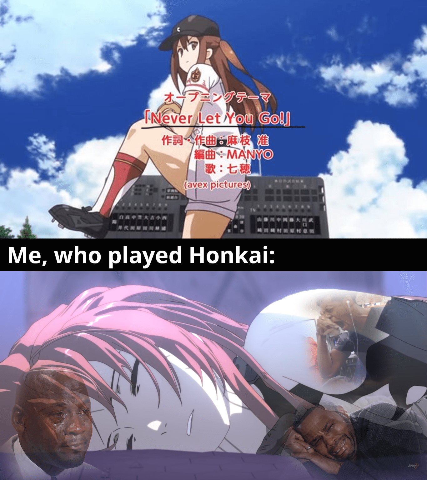So I watched a new seasonal anime and saw the OP name houkai3rd