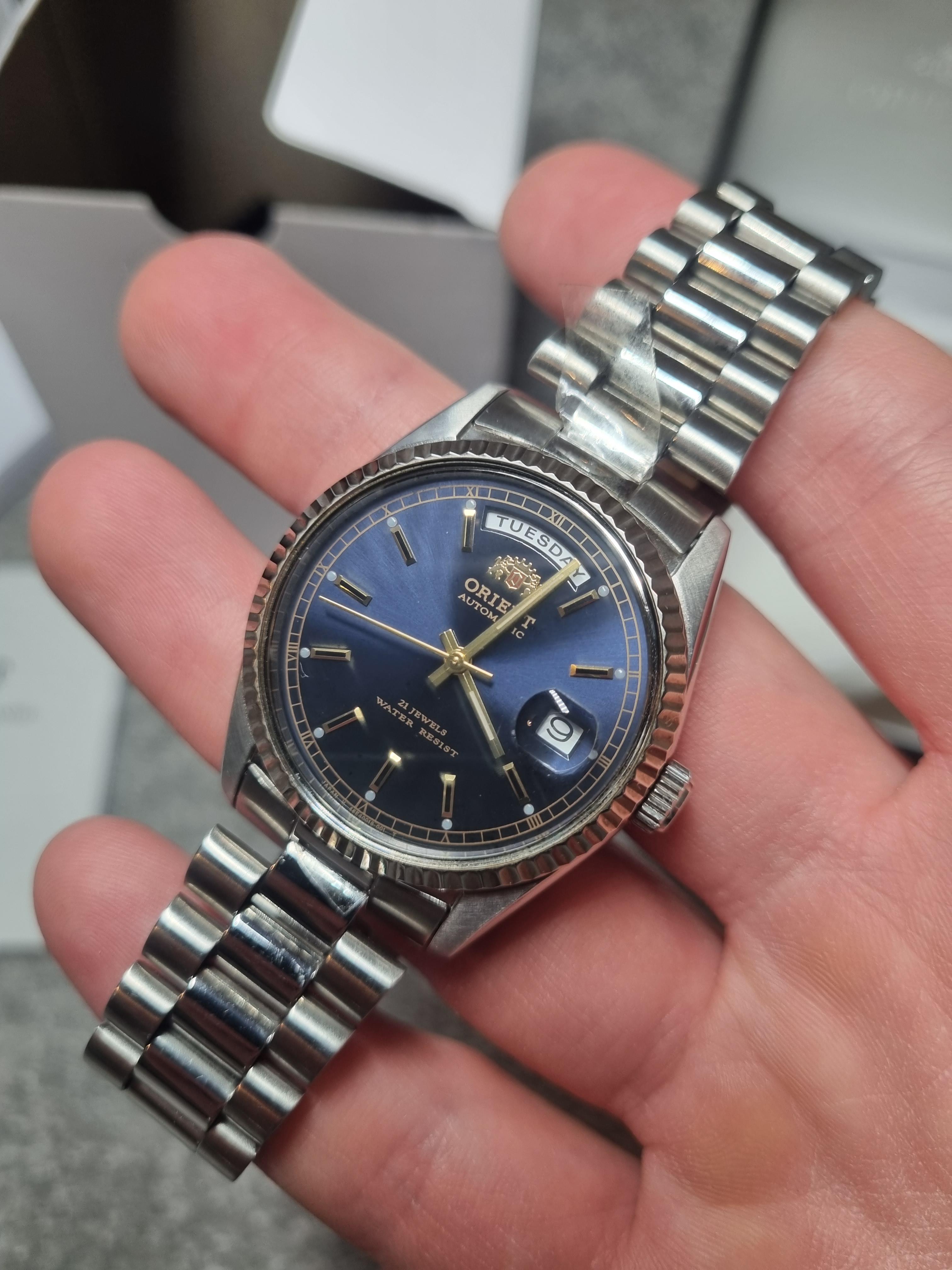 [Orient] The Orient President Day Date Blue Dial Stunning r