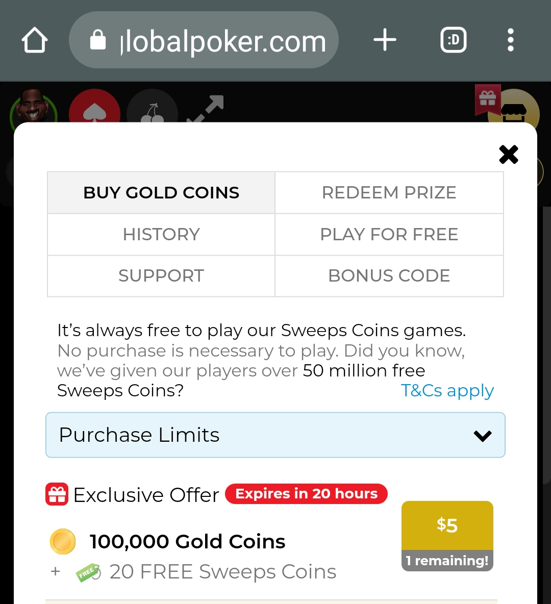 Global Poker Free Sweeps Cash at Mack Diaz blog