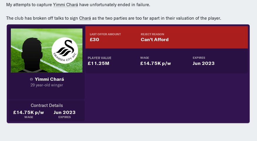 My DoF just tried to bid £20 plus £10 in add ons for a non transfer