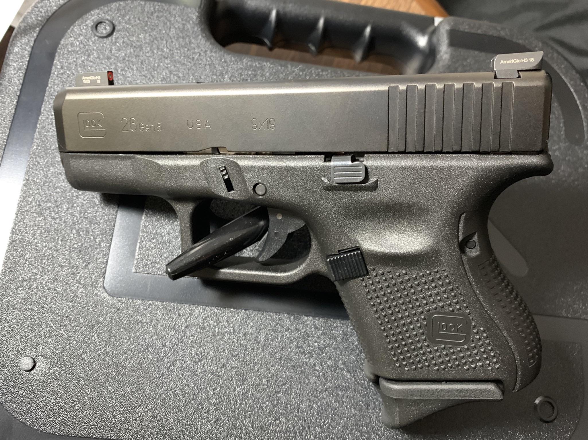 Today I joined the Glock family! G26 Gen5 with Ameriglo sights. Also