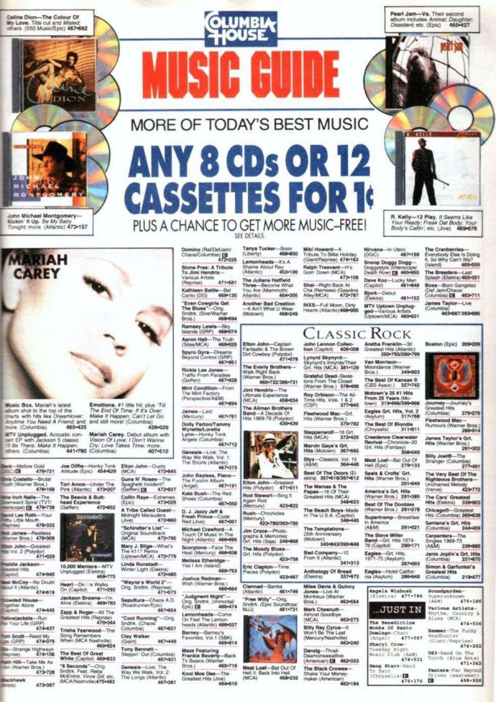 Columbia House Music Club r/nostalgia