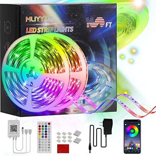 Led Strip Lights,100 ft Led Lights for Bedroom,Bluetooth Music Sync Led