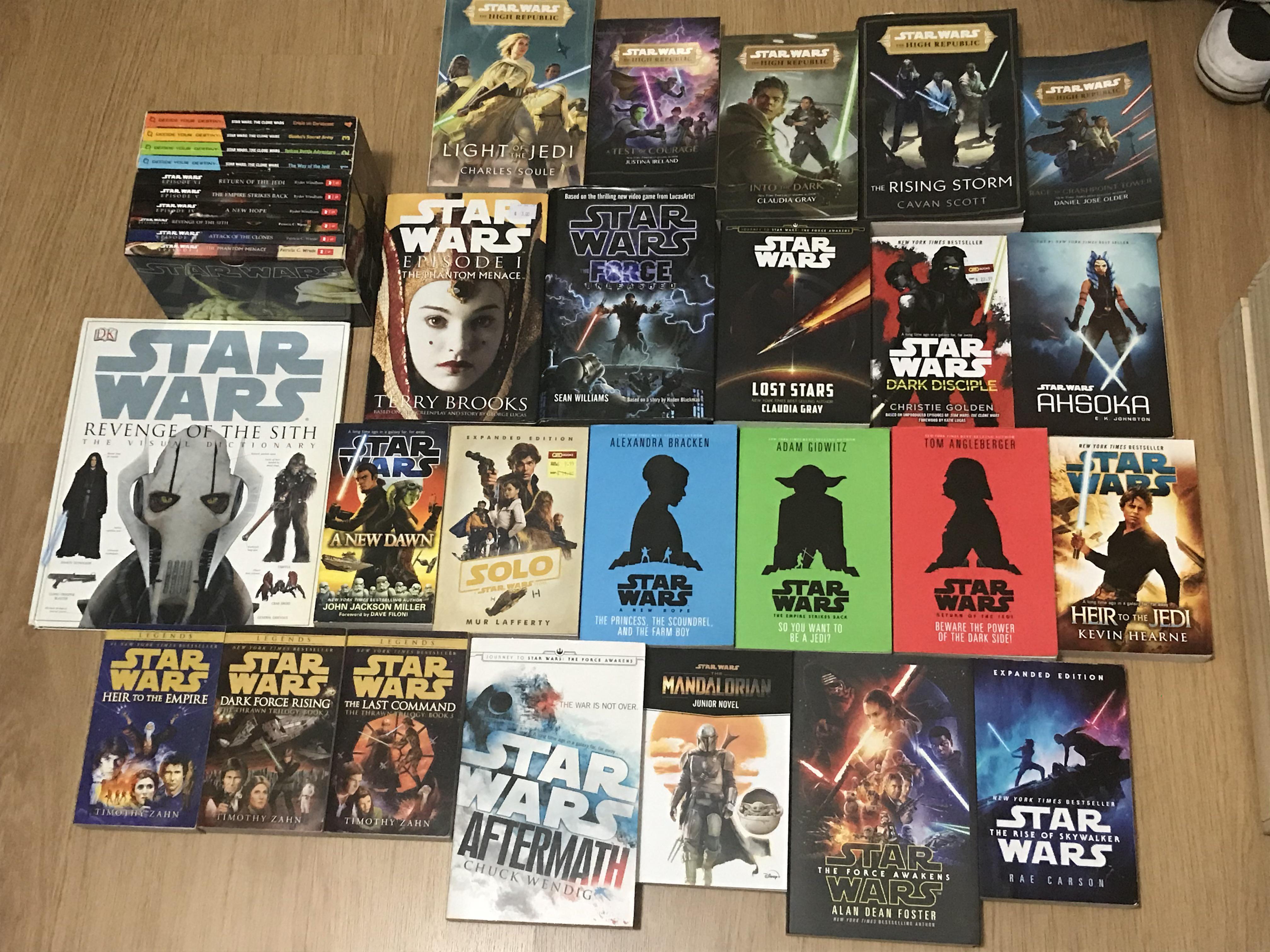 My collection of Star Wars books. I’ve owned a few of these for a