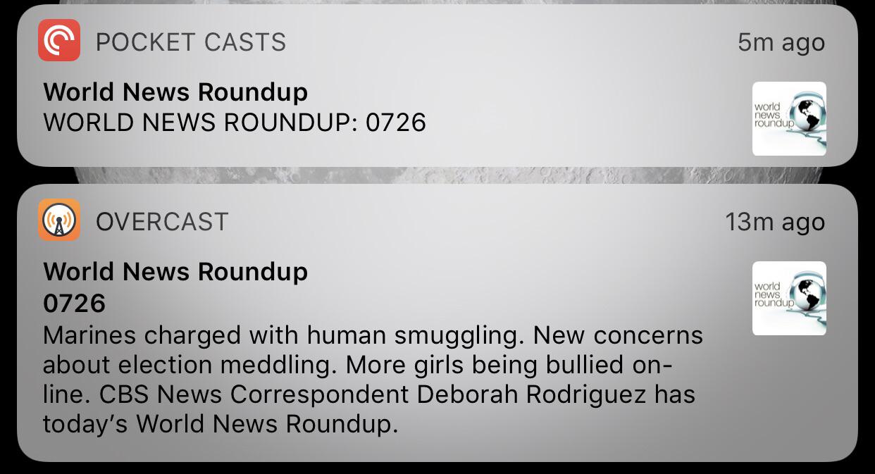 Here’s another example of where I think Pocket Casts could add more