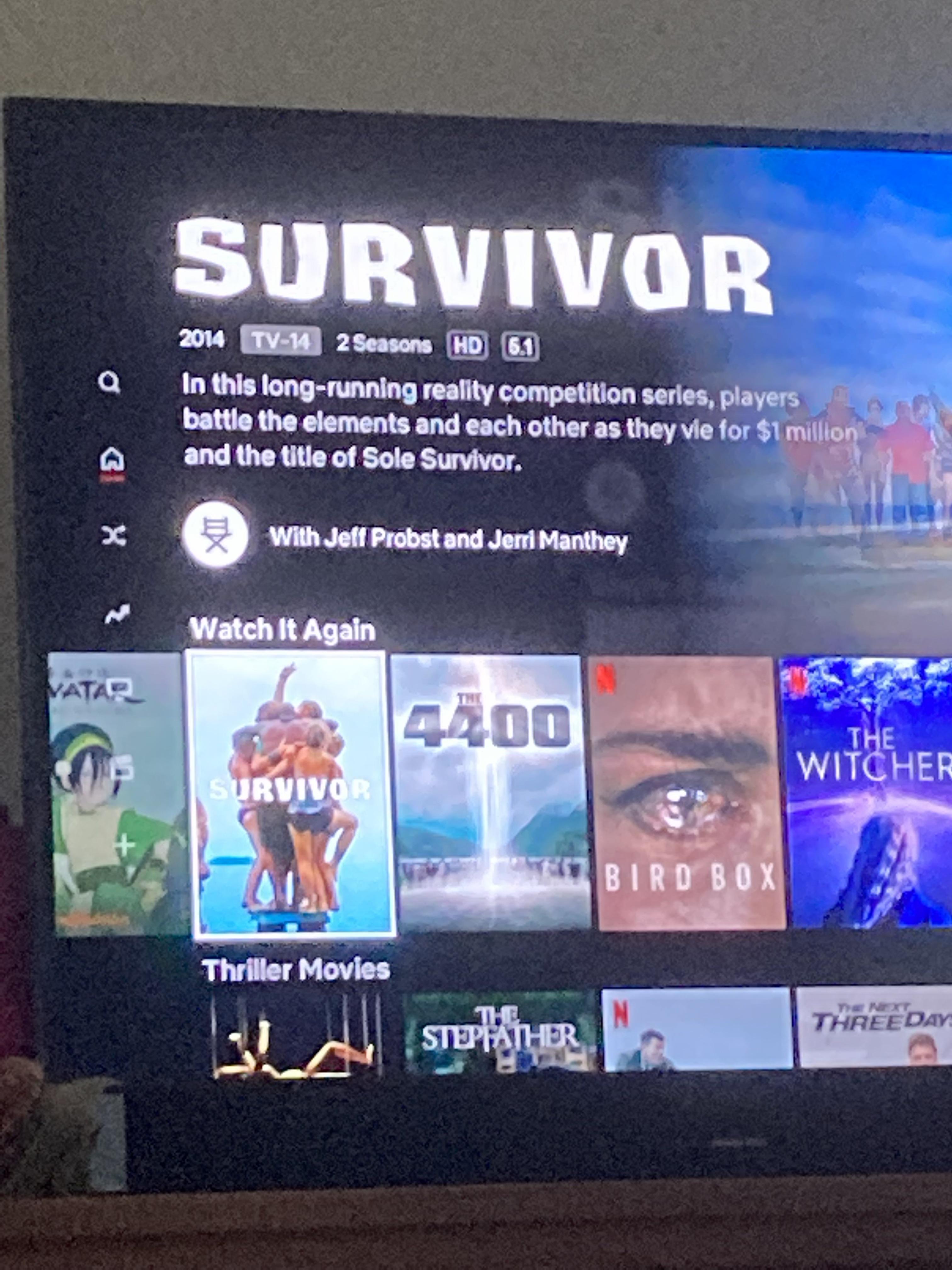 Netflix credits the only people that matter r/survivor